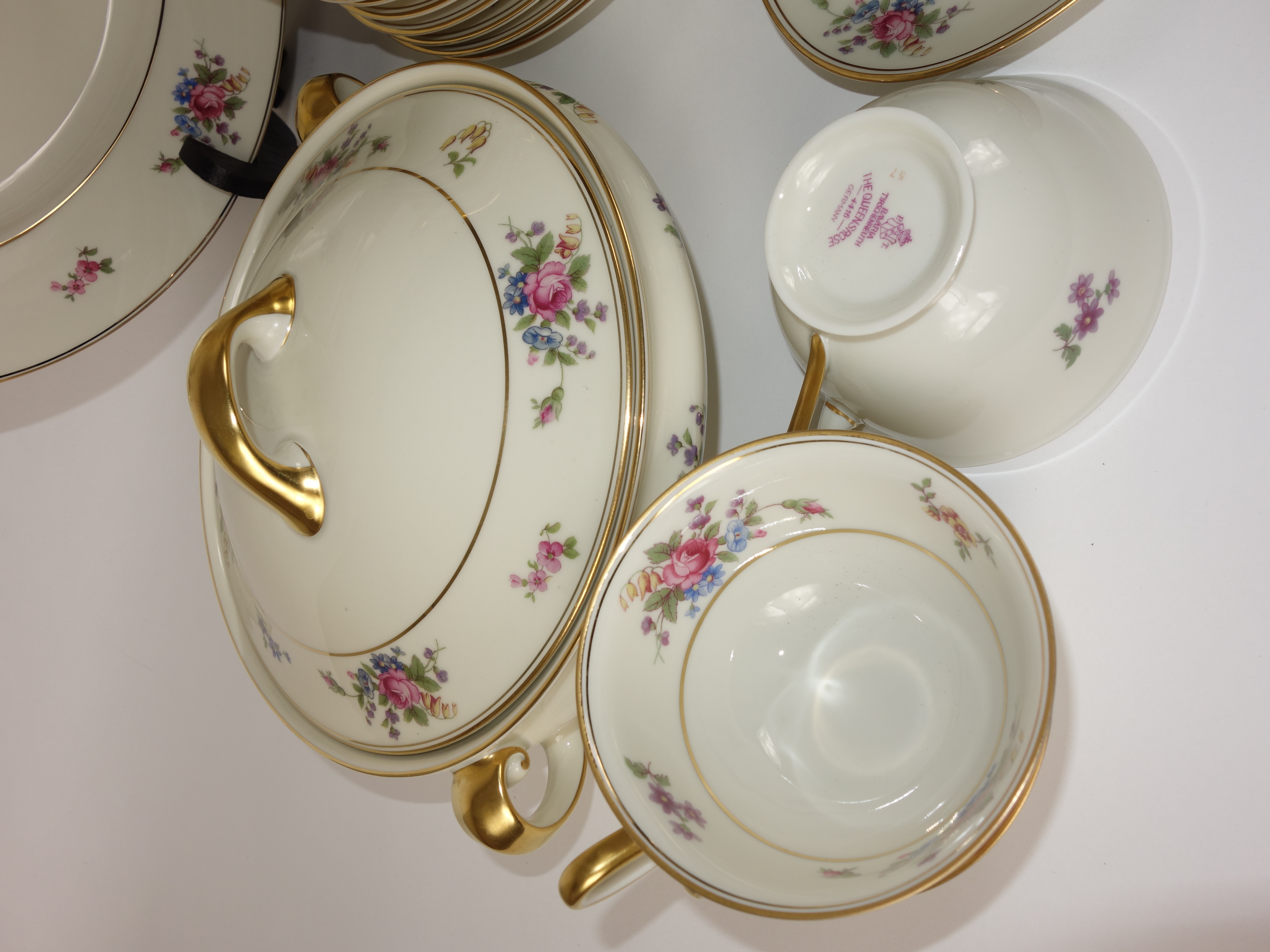 Bavaria Tirschenreuth "The Queens Rose"  Porcelain Dinner Service