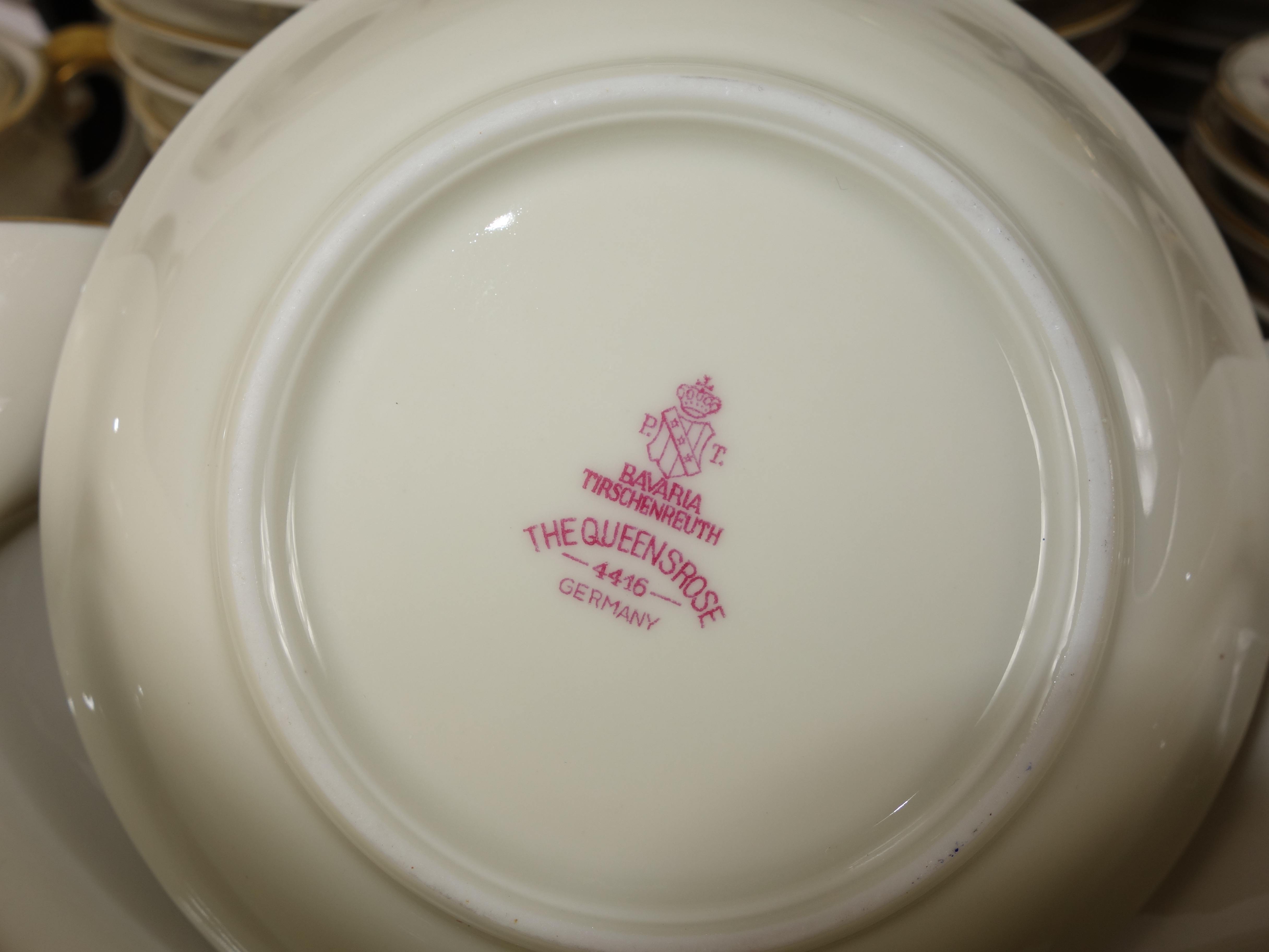 Bavaria Tirschenreuth "The Queens Rose"  Porcelain Dinner Service