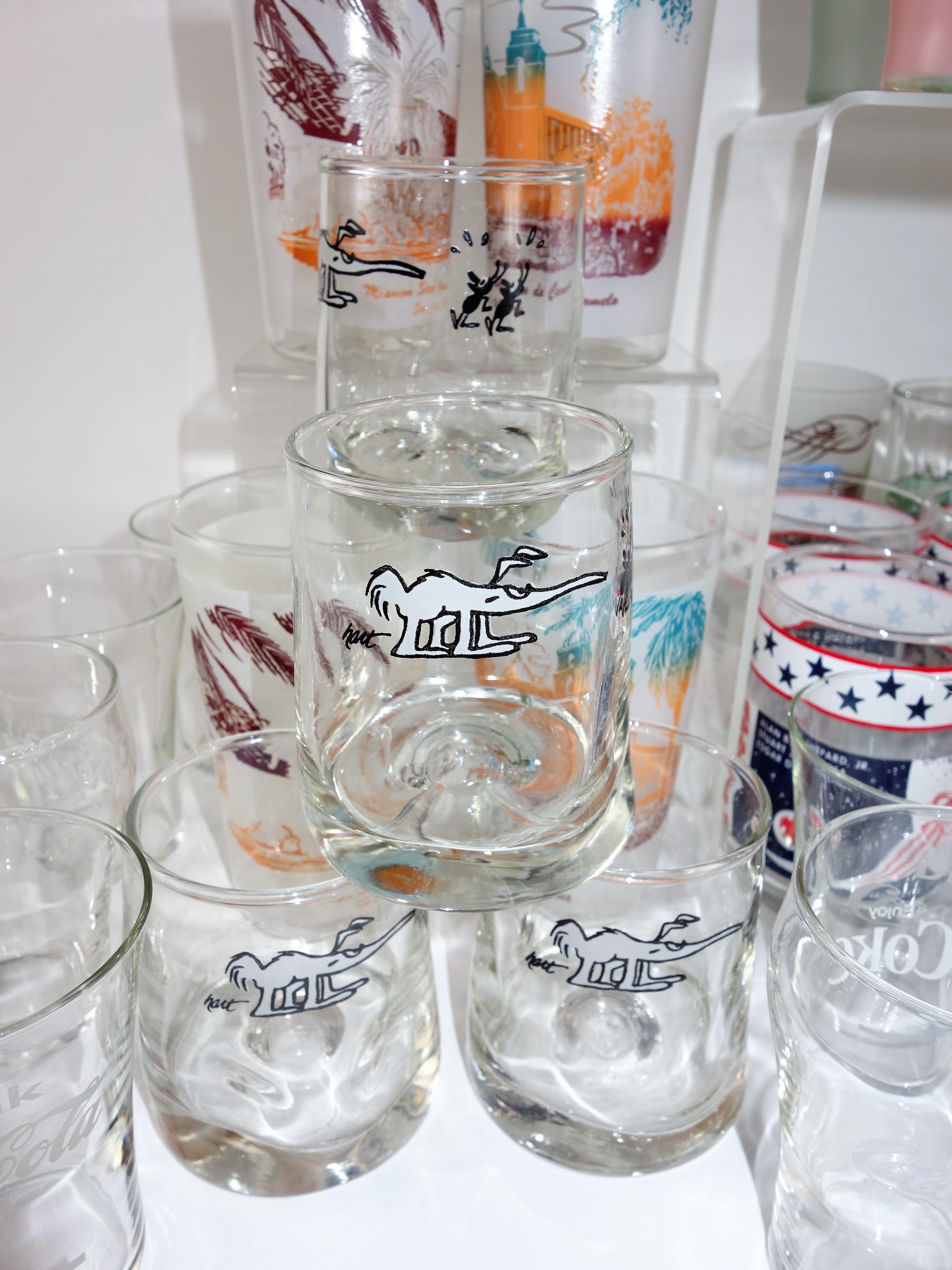 Mid Century Blendo Glass, West Virginia, Coke, BC Comics, Apollo 14 Glassware