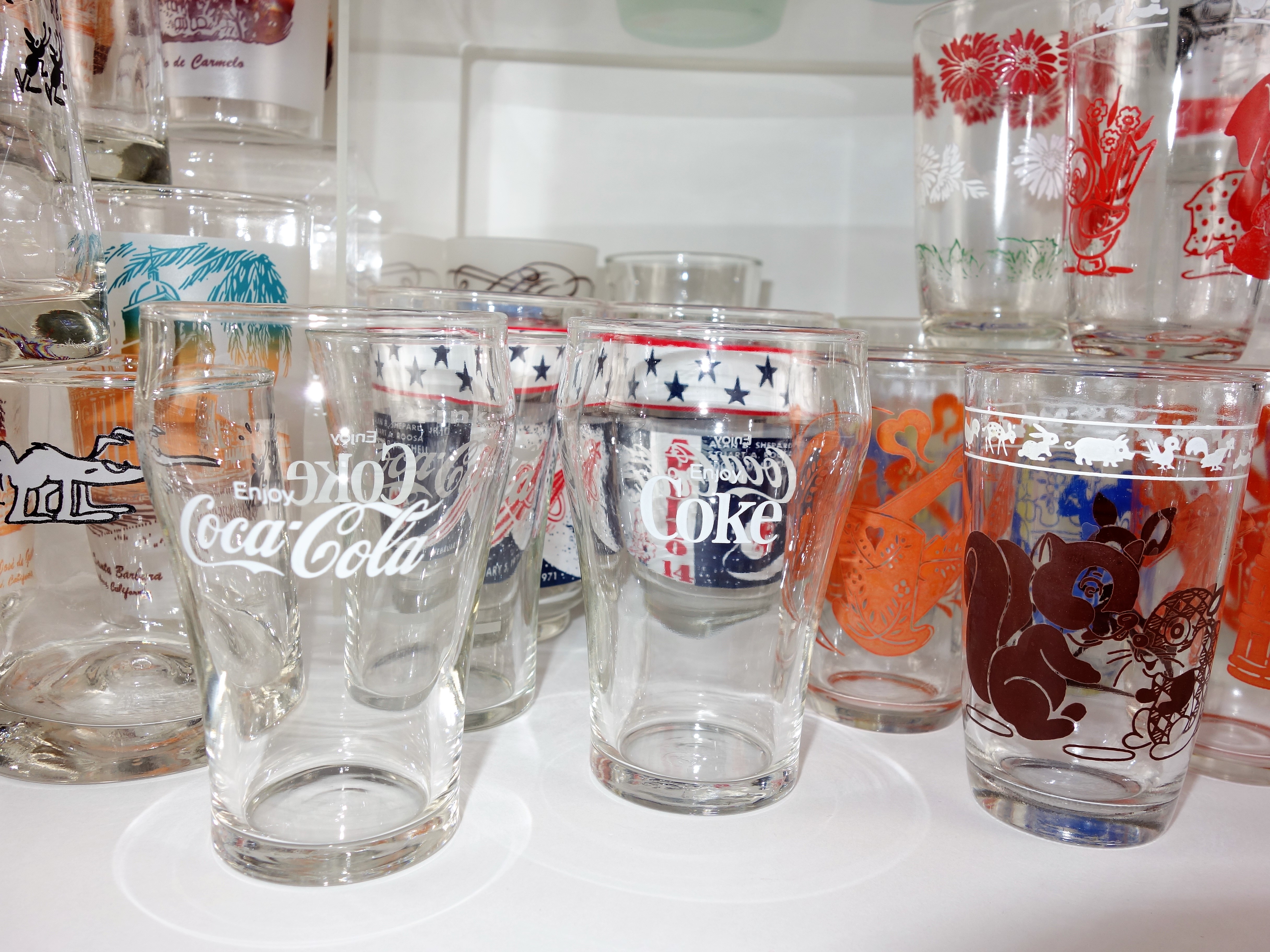 Mid Century Blendo Glass, West Virginia, Coke, BC Comics, Apollo 14 Glassware