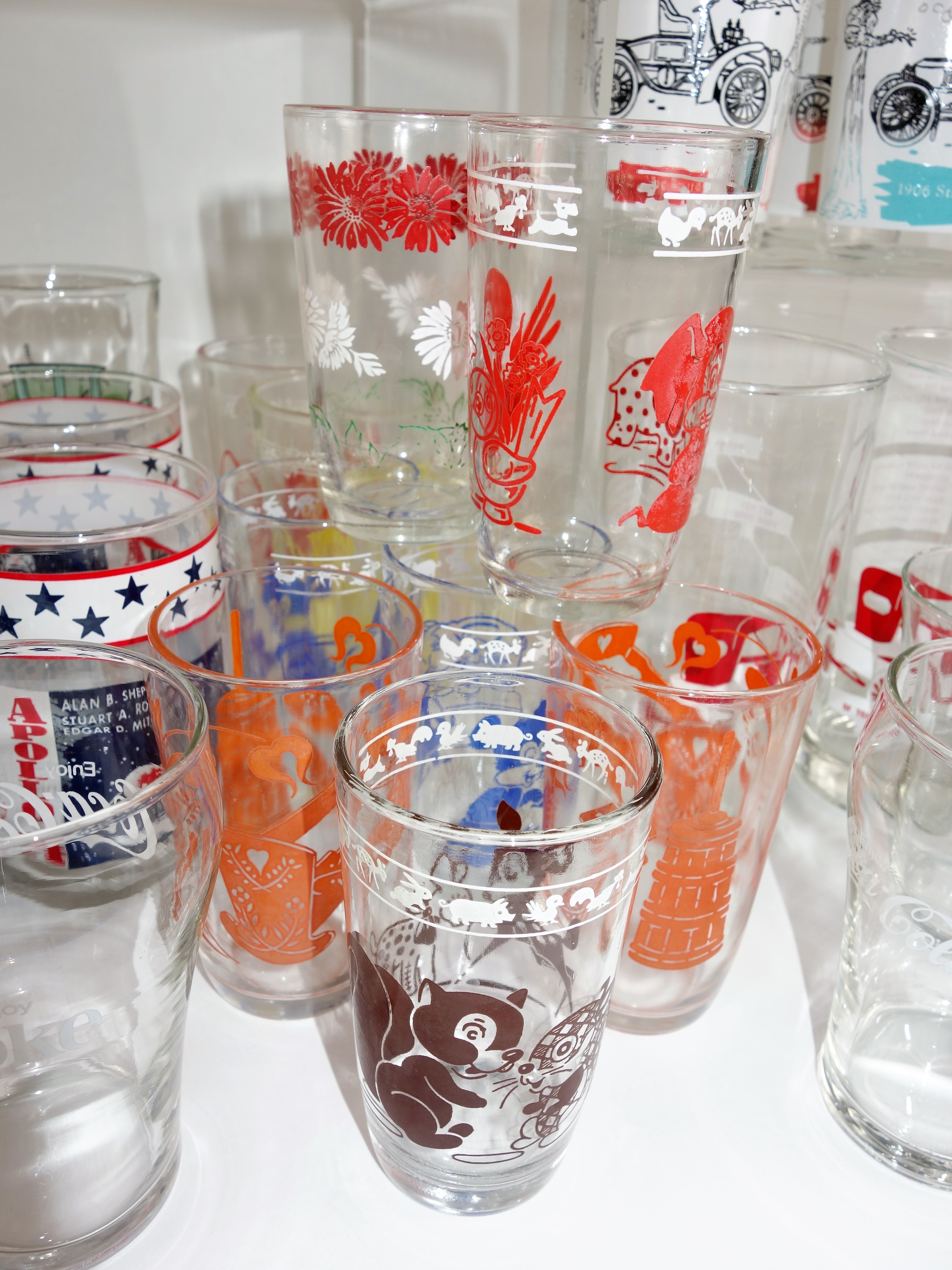 Mid Century Blendo Glass, West Virginia, Coke, BC Comics, Apollo 14 Glassware
