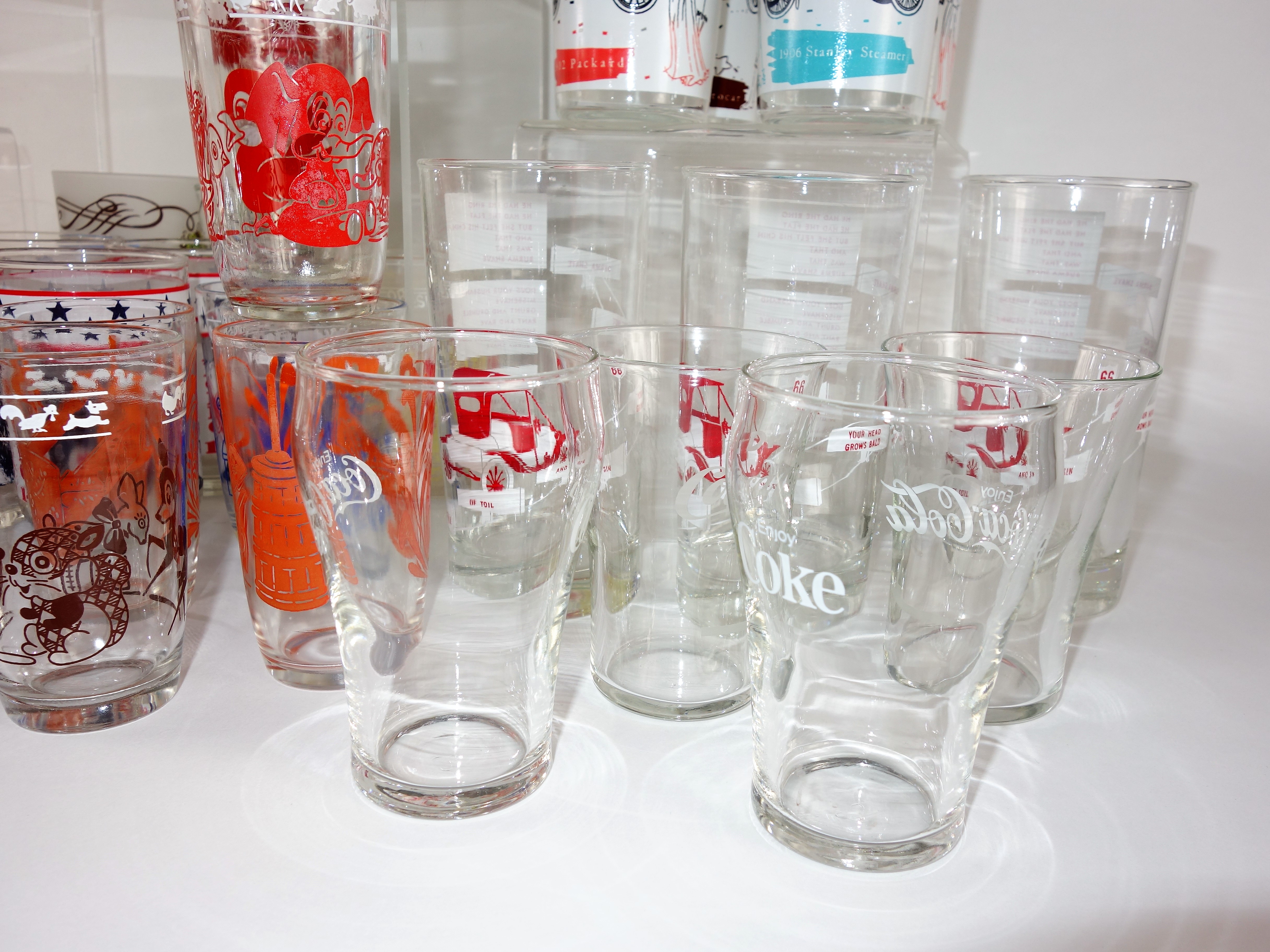 Mid Century Blendo Glass, West Virginia, Coke, BC Comics, Apollo 14 Glassware