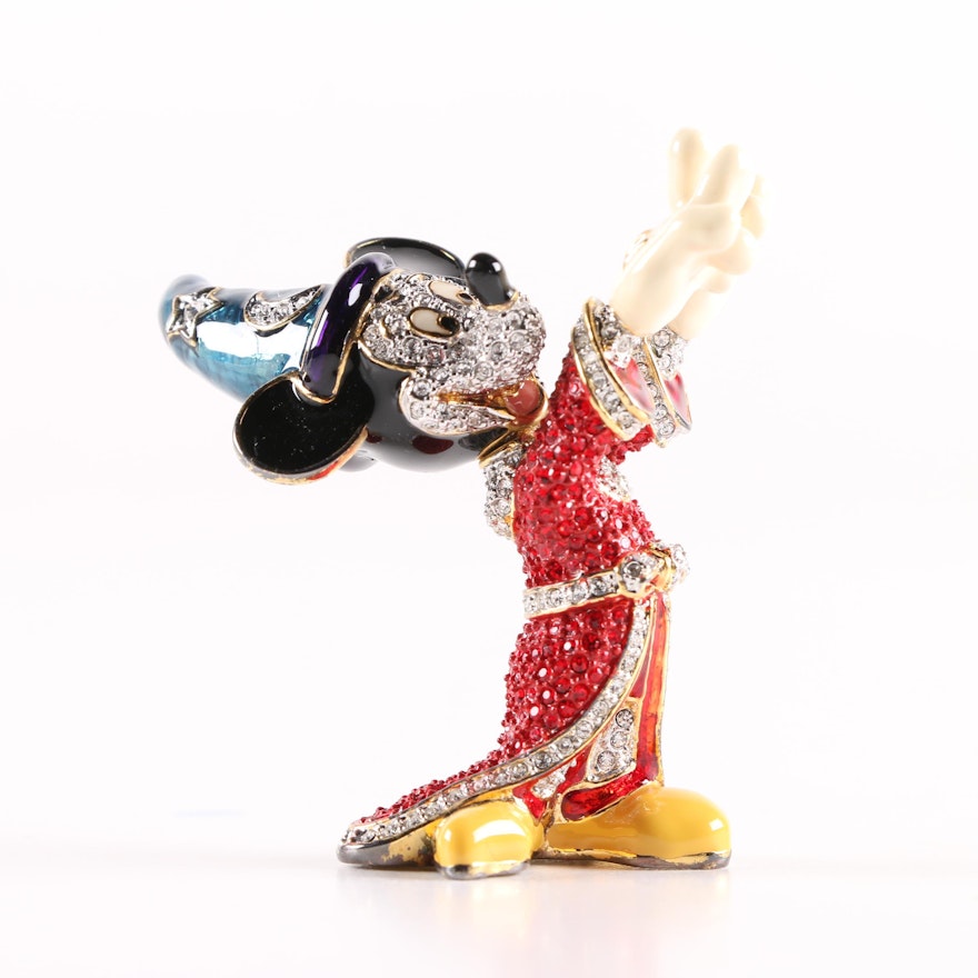 Arribas Collection Swarovski Jeweled "Sorcerer's Apprentice" Mickey Mouse