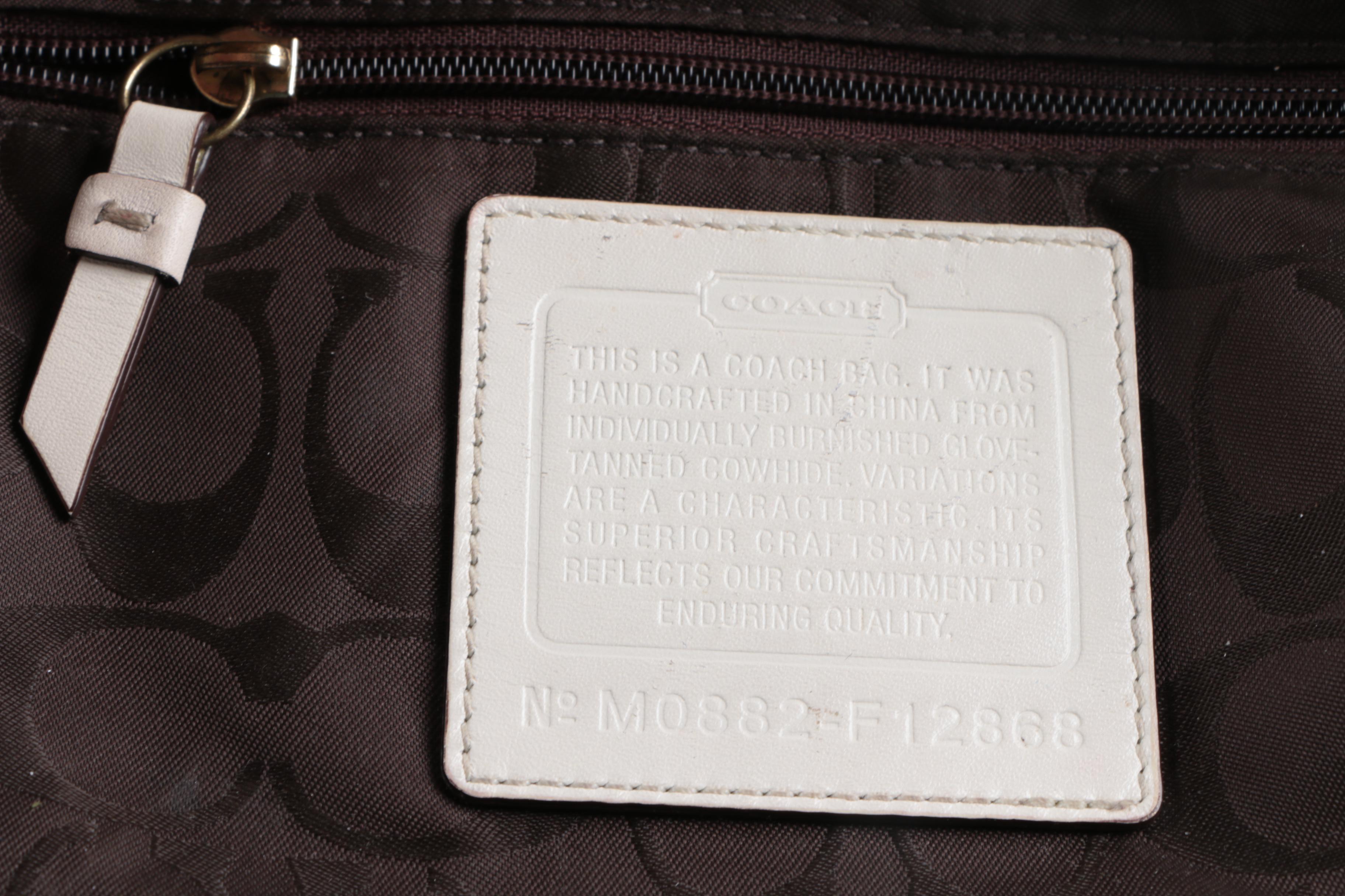 Coach Ivory Legacy Leather Turn Lock Shoulder Bag