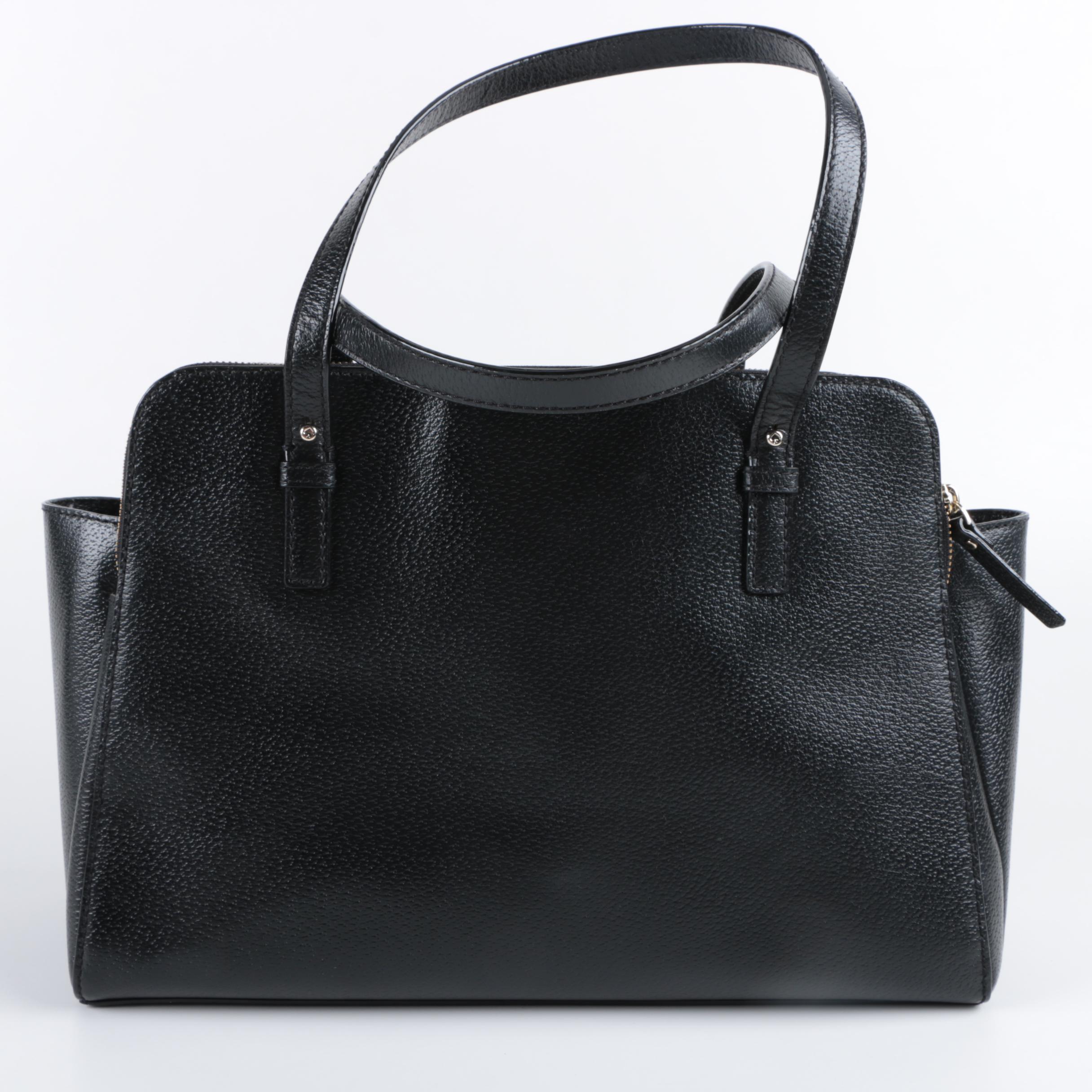 Kate Spade New York Grand Street Lydia Black Leather Tote Bag