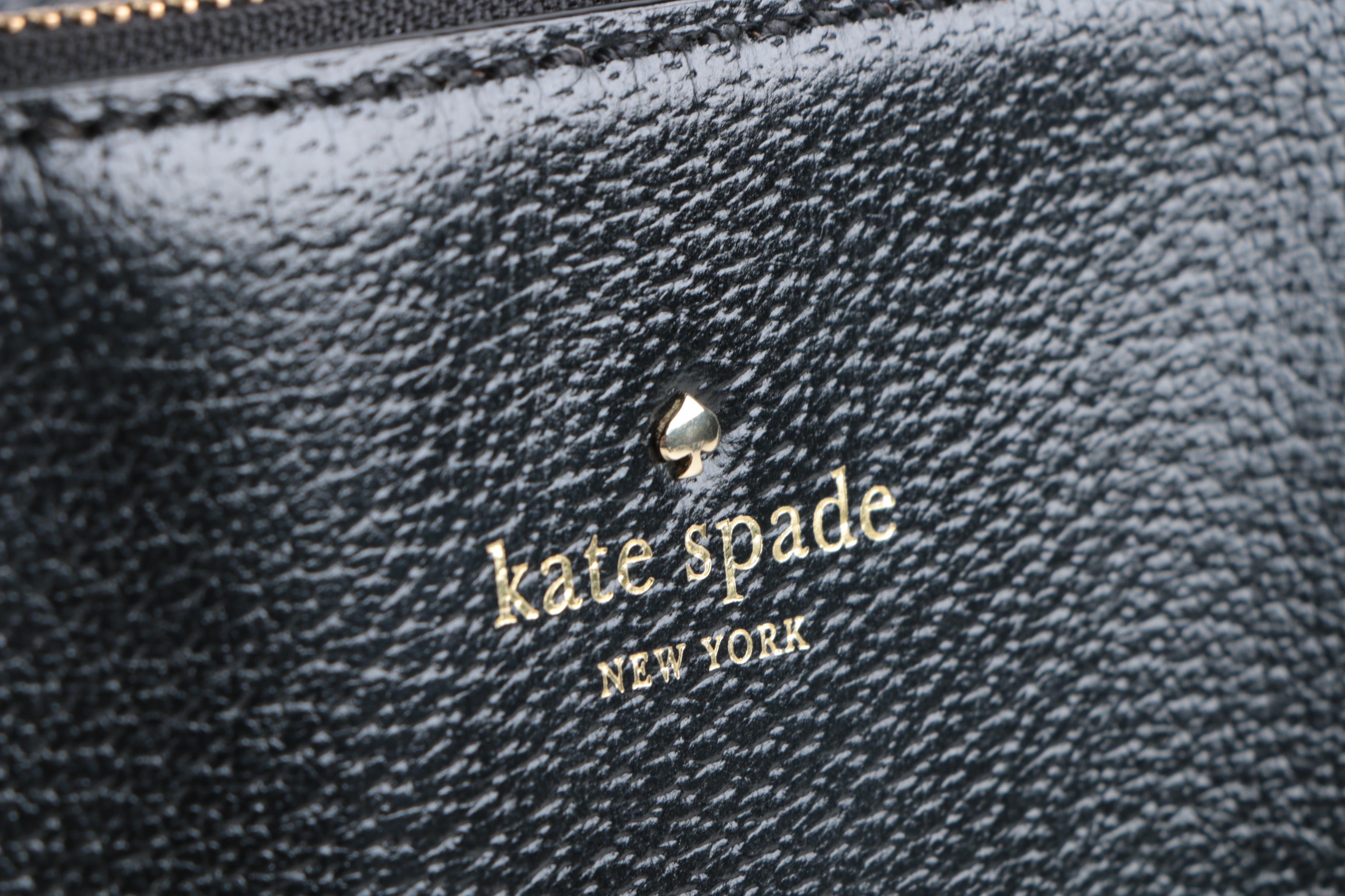 Kate Spade New York Grand Street Lydia Black Leather Tote Bag