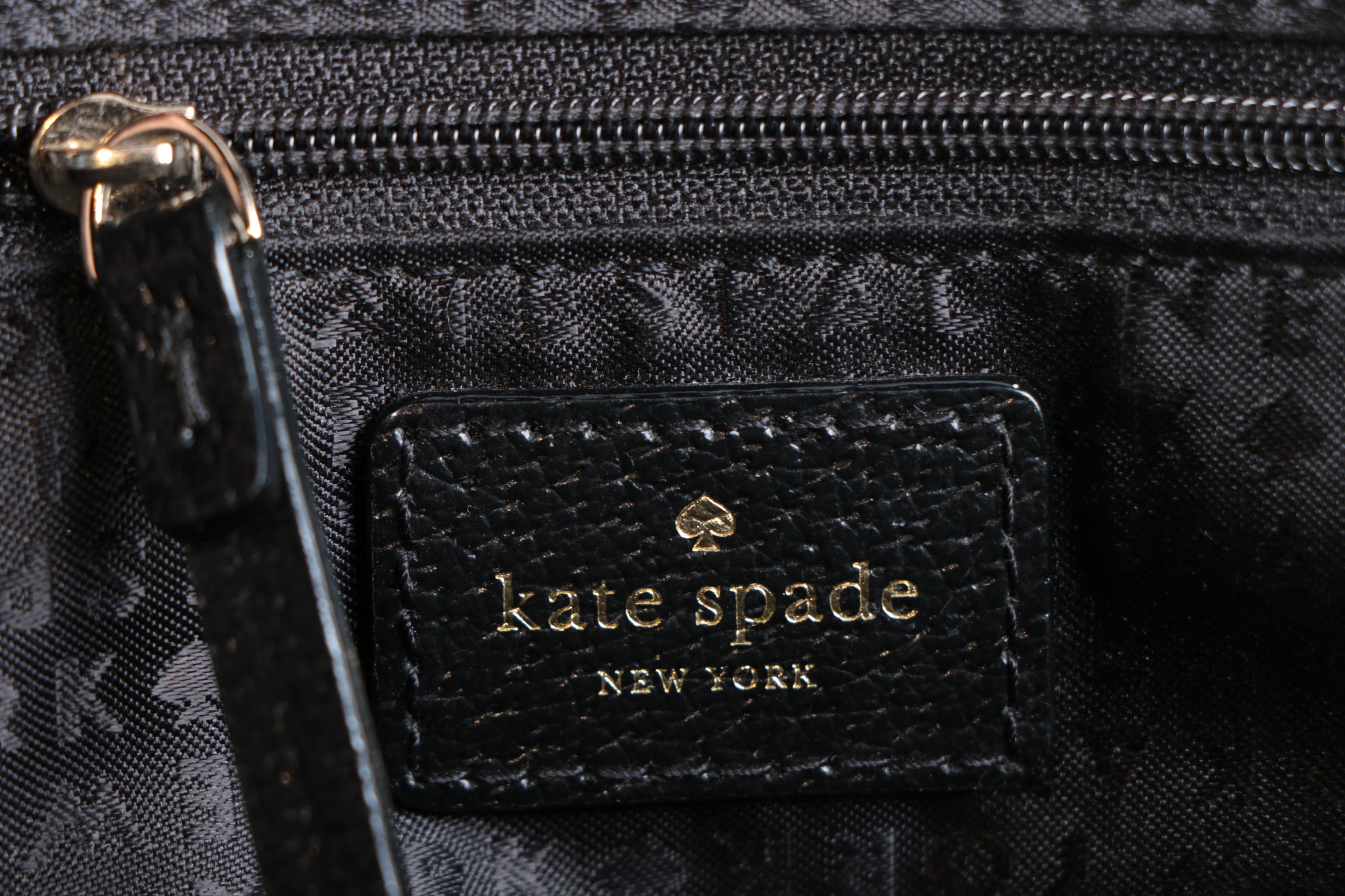 Kate Spade New York Grand Street Lydia Black Leather Tote Bag
