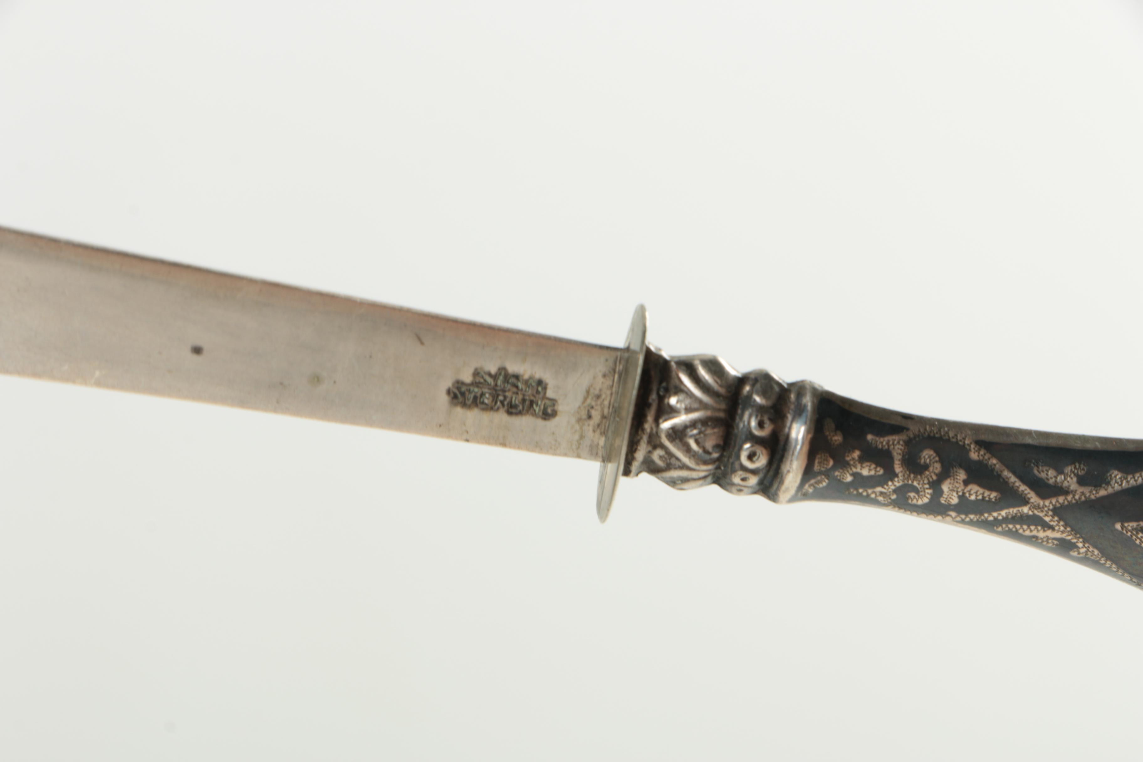 Siam Sterling Letter Opener and Assorted Sterling and Metal Letter Openers