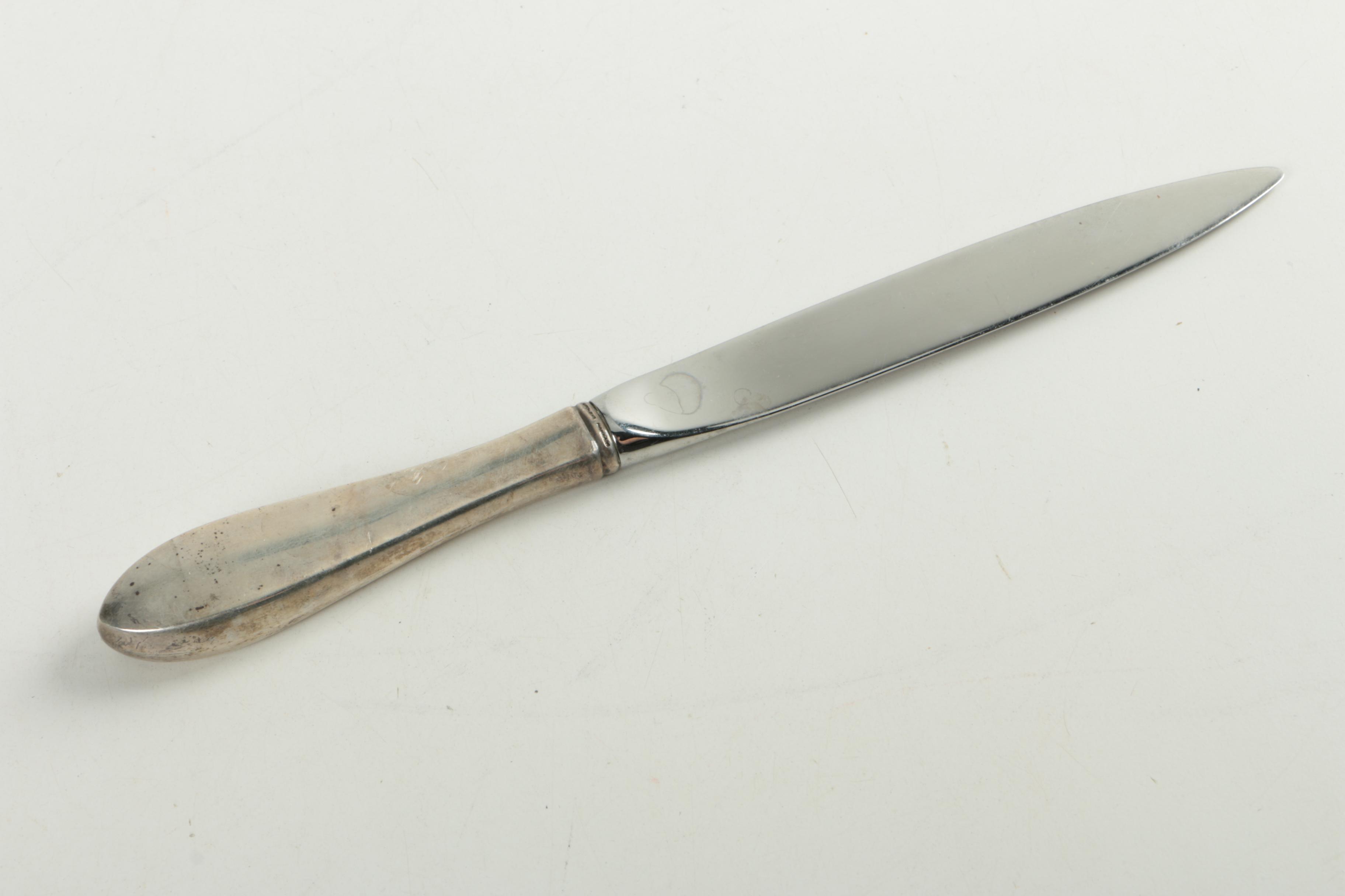 Siam Sterling Letter Opener and Assorted Sterling and Metal Letter Openers