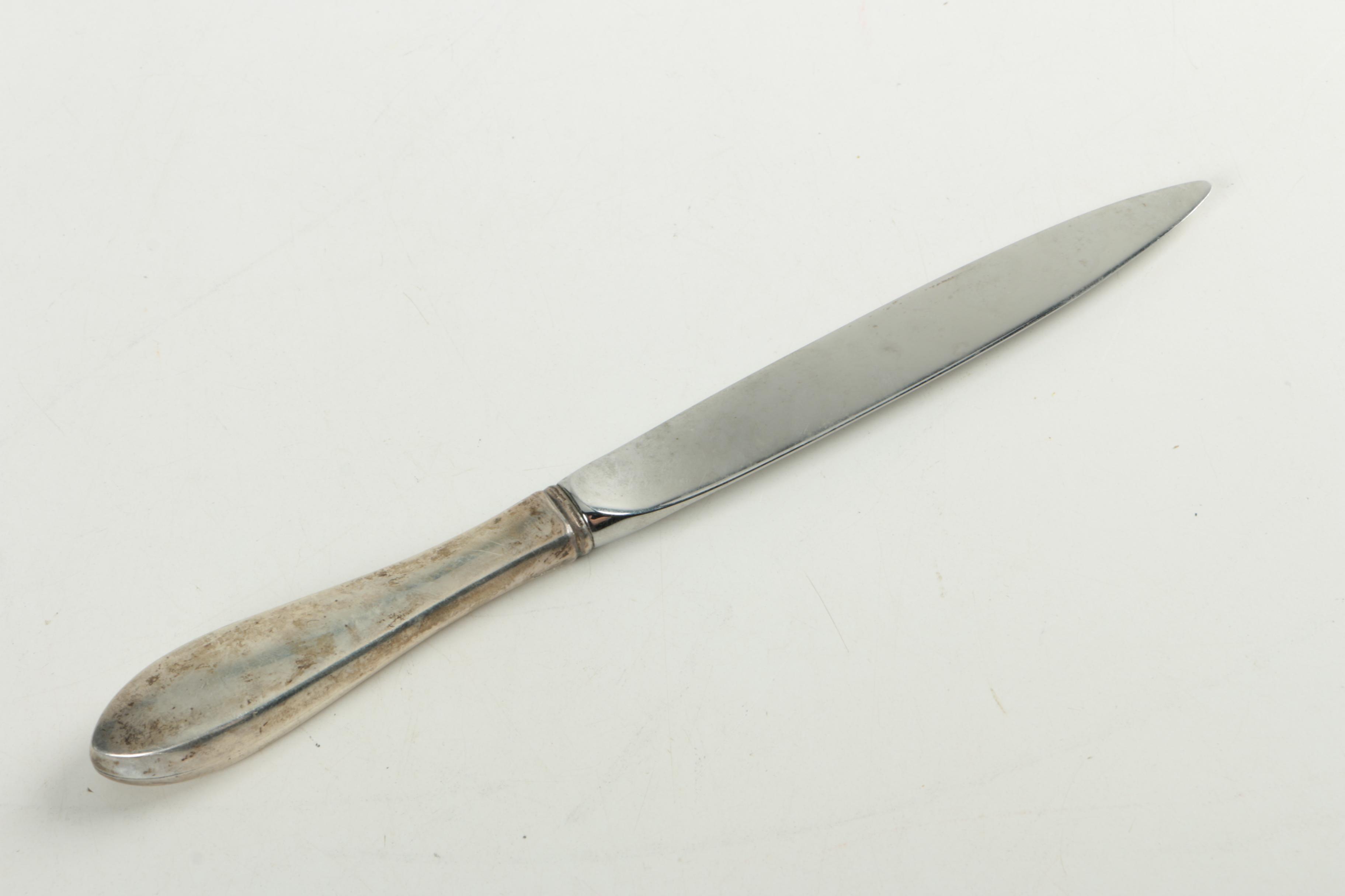 Siam Sterling Letter Opener and Assorted Sterling and Metal Letter Openers