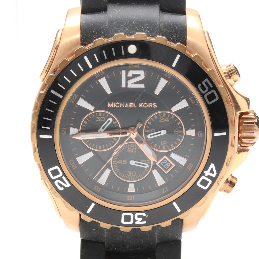 Michael Kors Gold Tone Chronograph Wristwatch