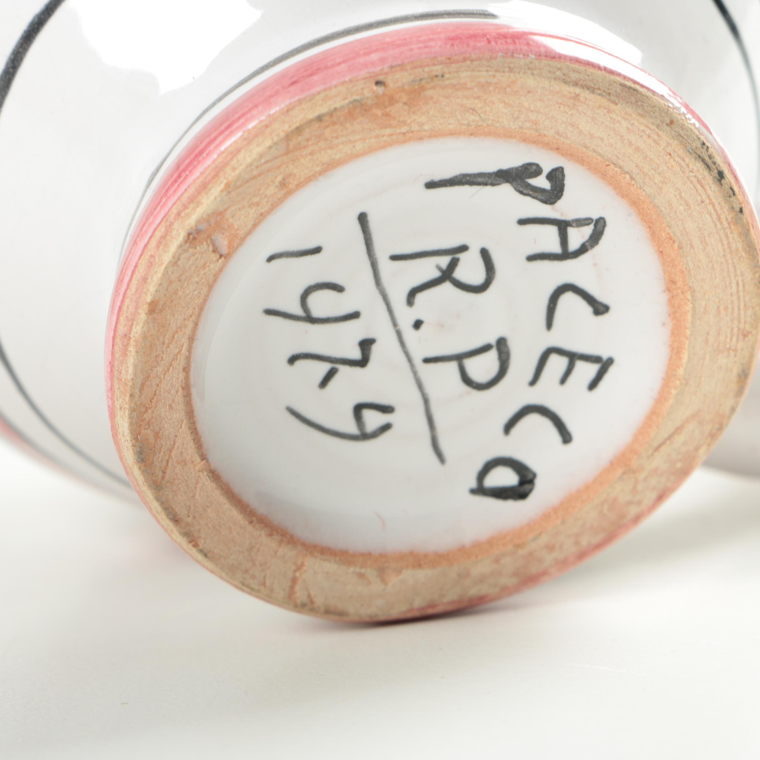 Deruta Puzzle Jug and Other Hand-Painted European Ceramics