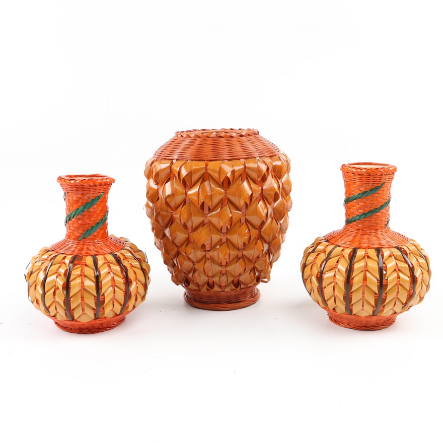 Chinese Woven Vases