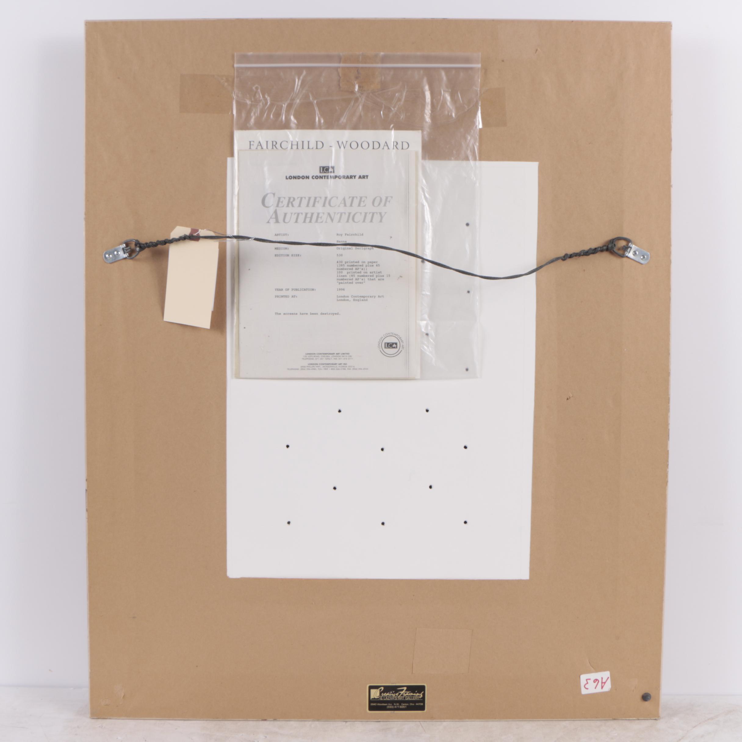 Roy Fairchild-Woodard Embellished Serigraph "Hanna"