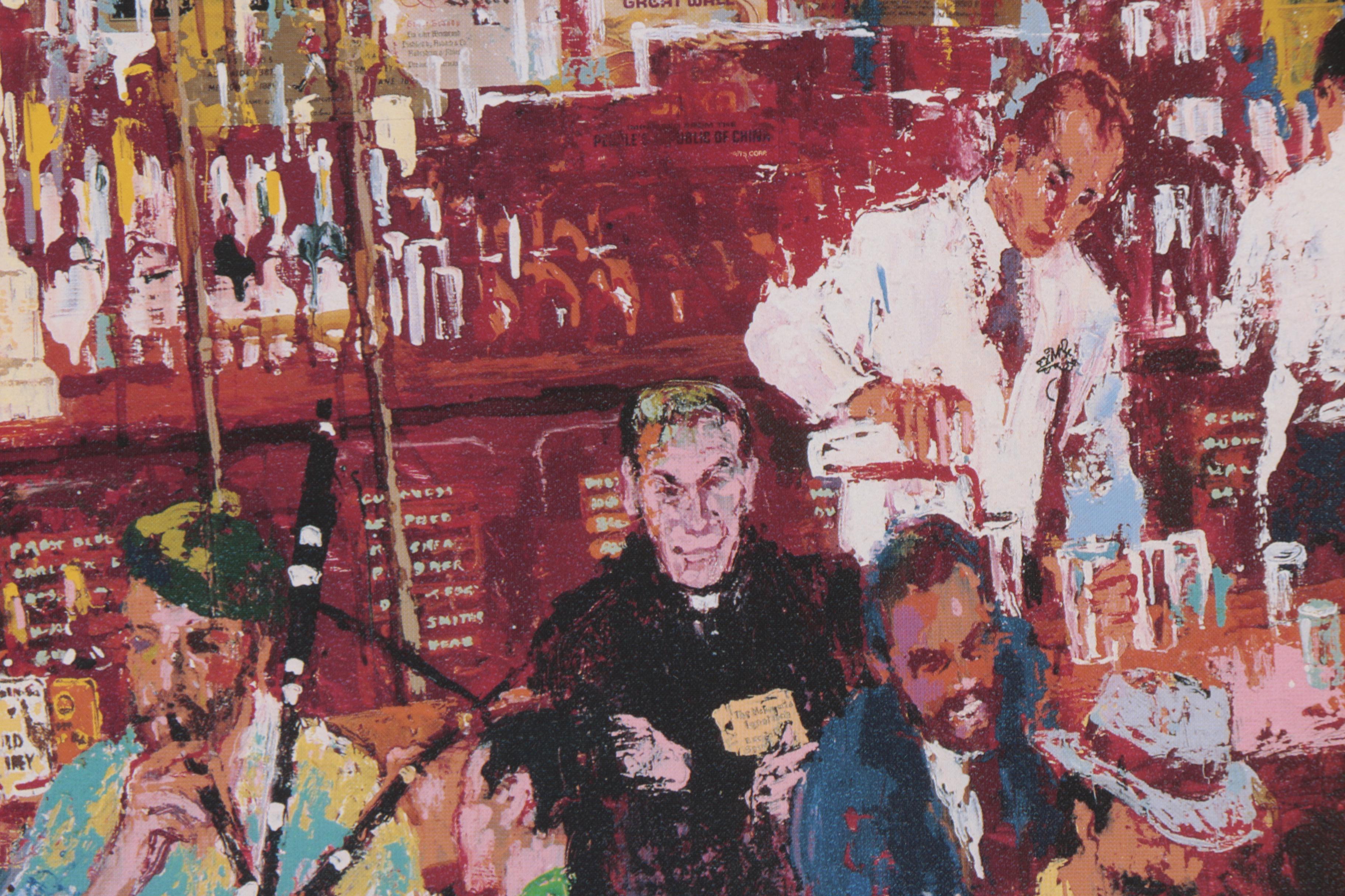 Leroy Neiman Offset Lithographic Print "Whiskey Bar"