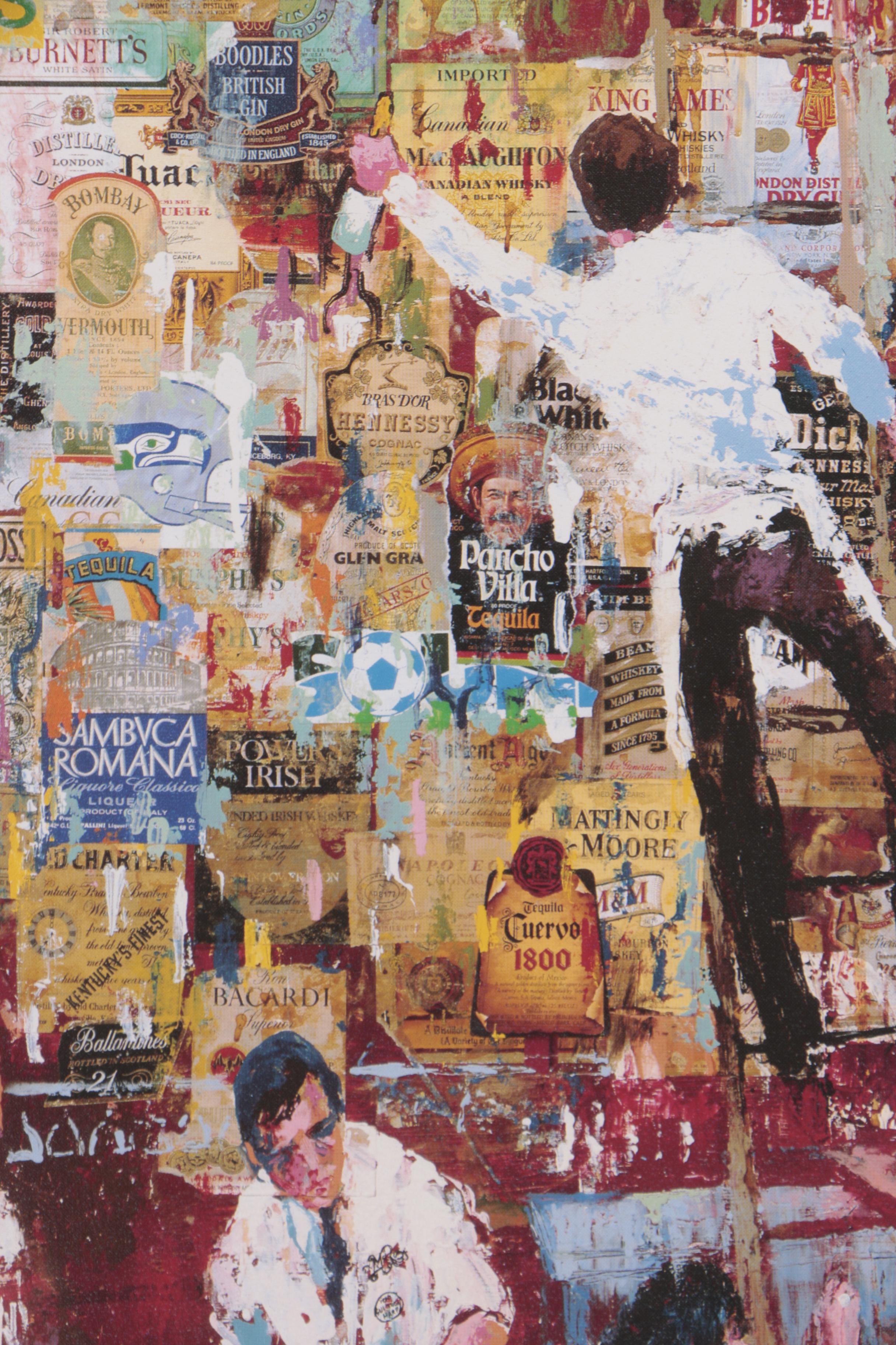 Leroy Neiman Offset Lithographic Print "Whiskey Bar"