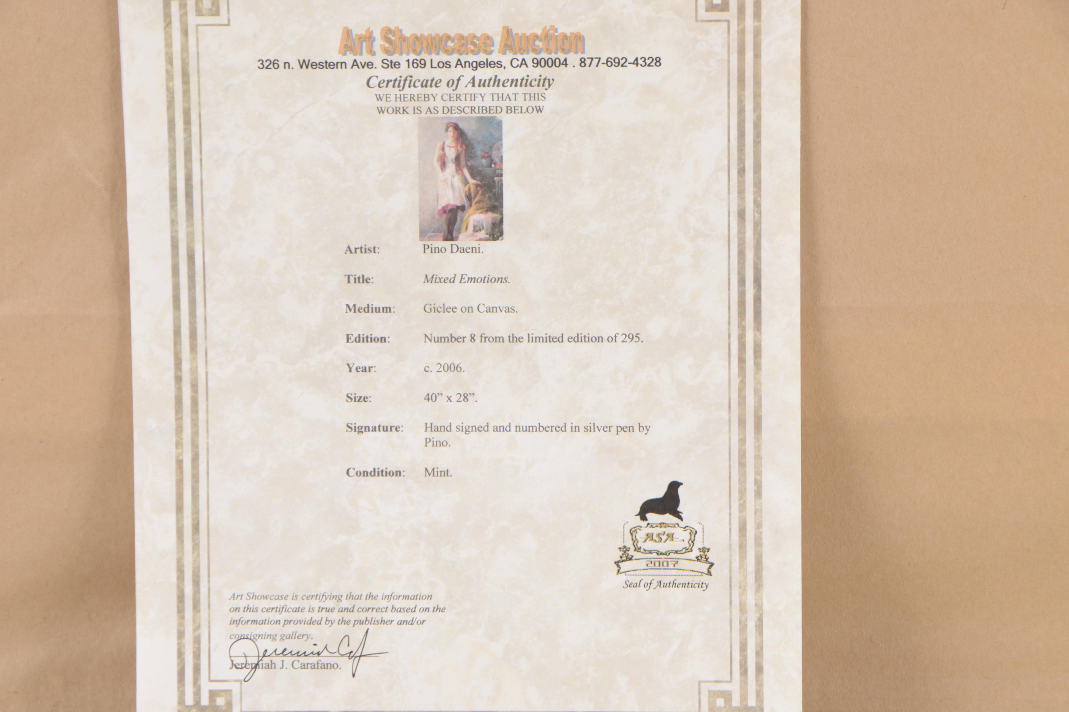 Pino Daeni Giclee Reproduction Print "Mixed Emotions"