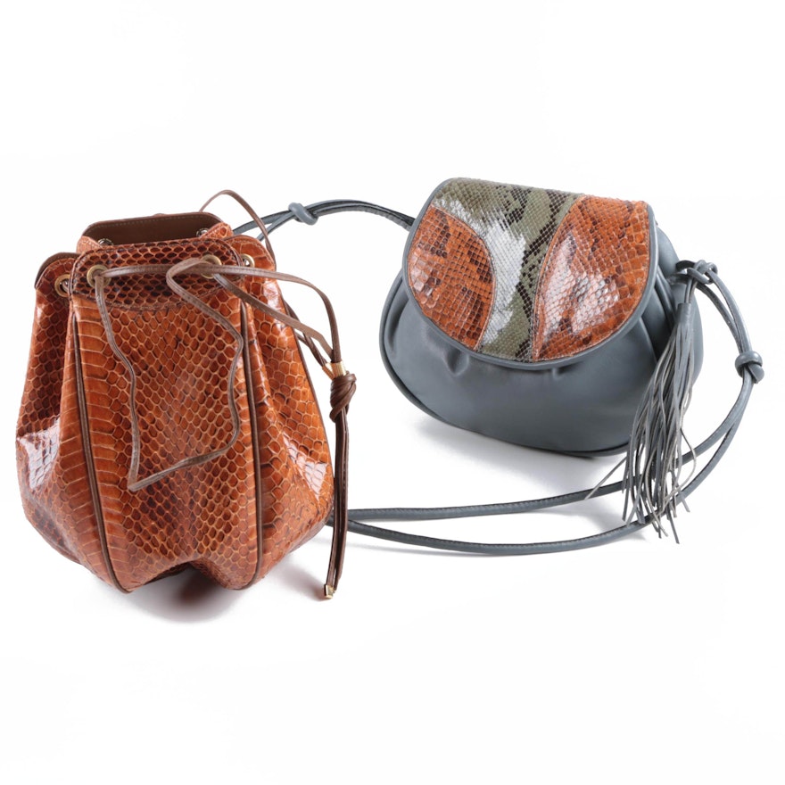 Noblesse Snakeskin and Leather Handbags