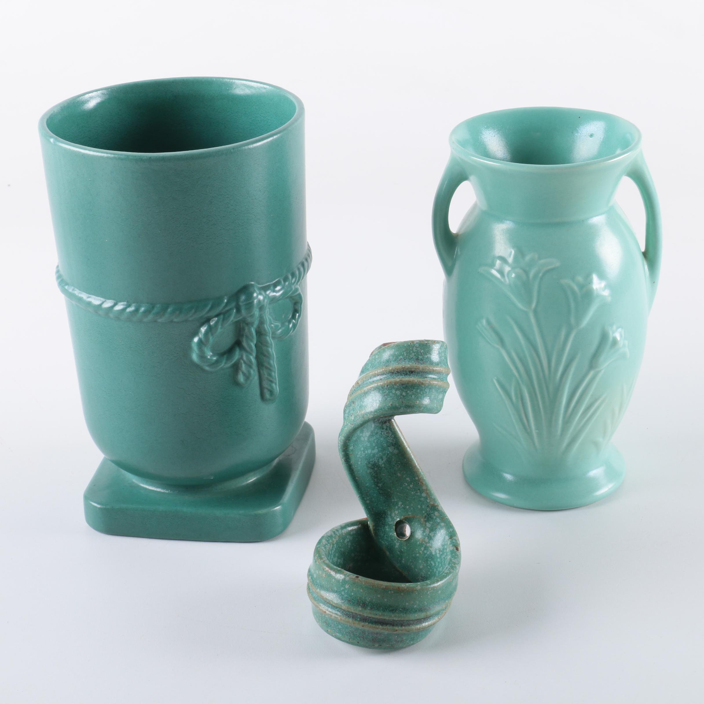 Red Wing Turquoise Blue Vases