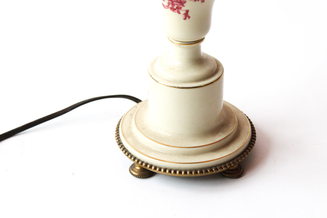 Porcelain and Brass Table Lamp
