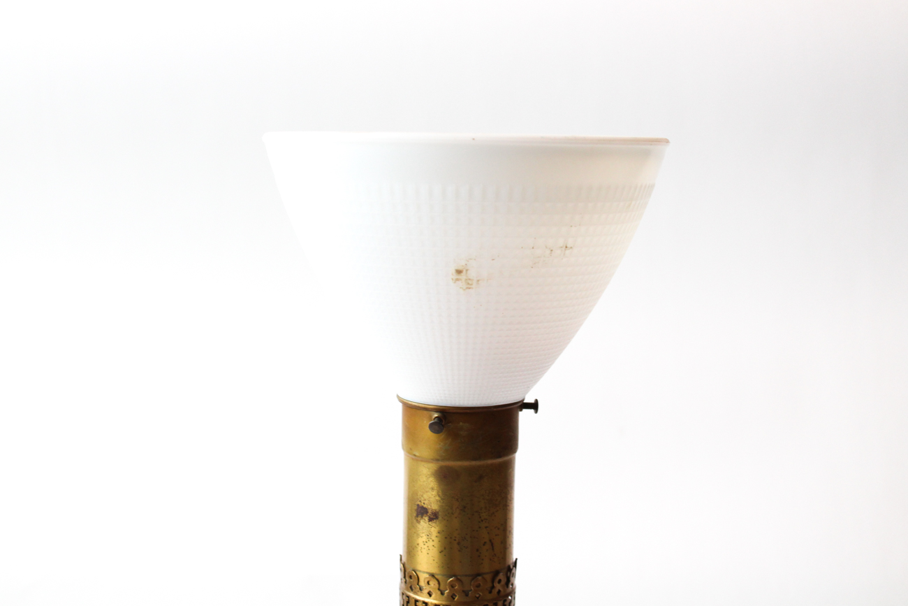 Porcelain and Brass Table Lamp