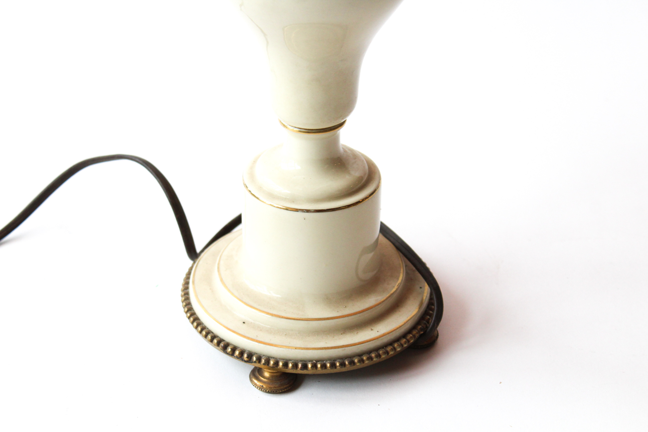 Porcelain and Brass Table Lamp
