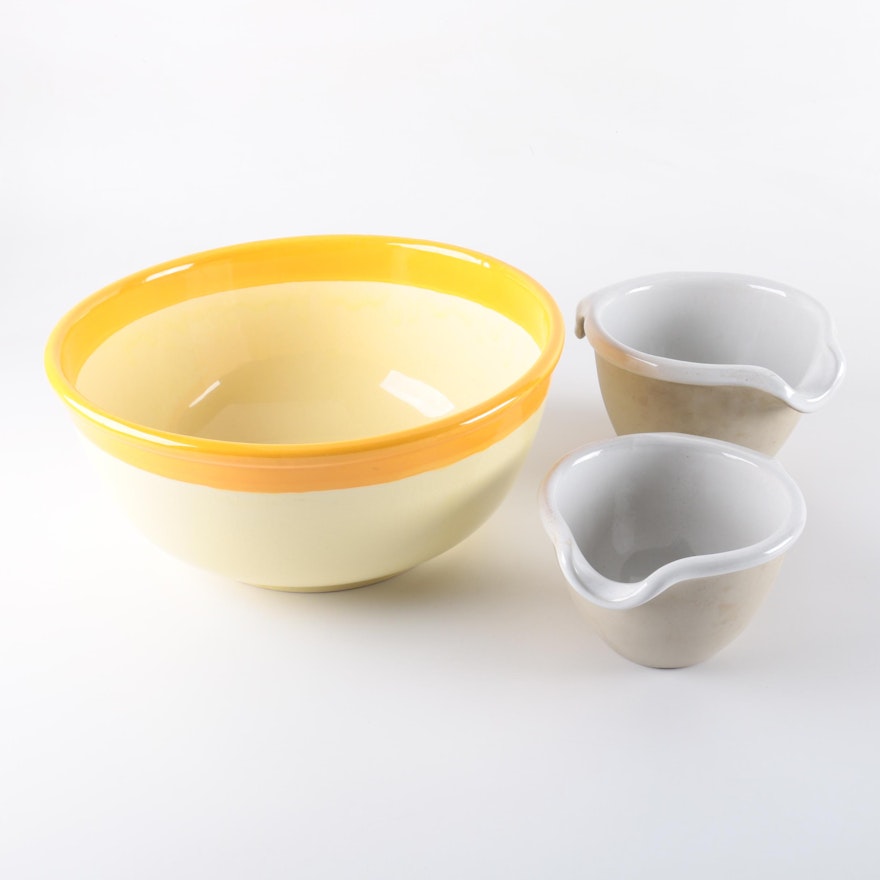 Ceramic Mixing Bowls Including Bennington Potters