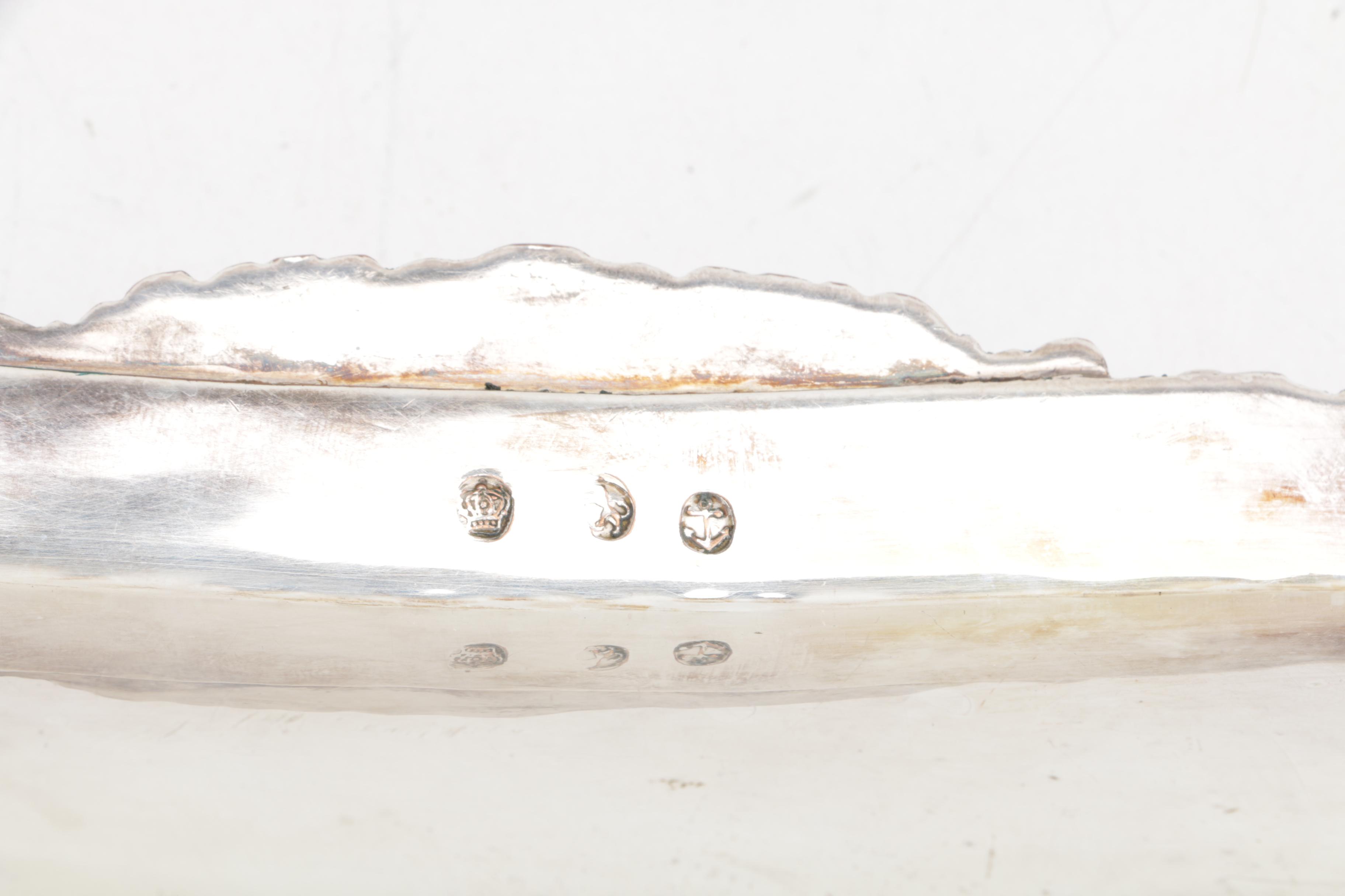 Vintage Kayserzinn Pewter Serving Dish with Silver Plate and Metal Serveware