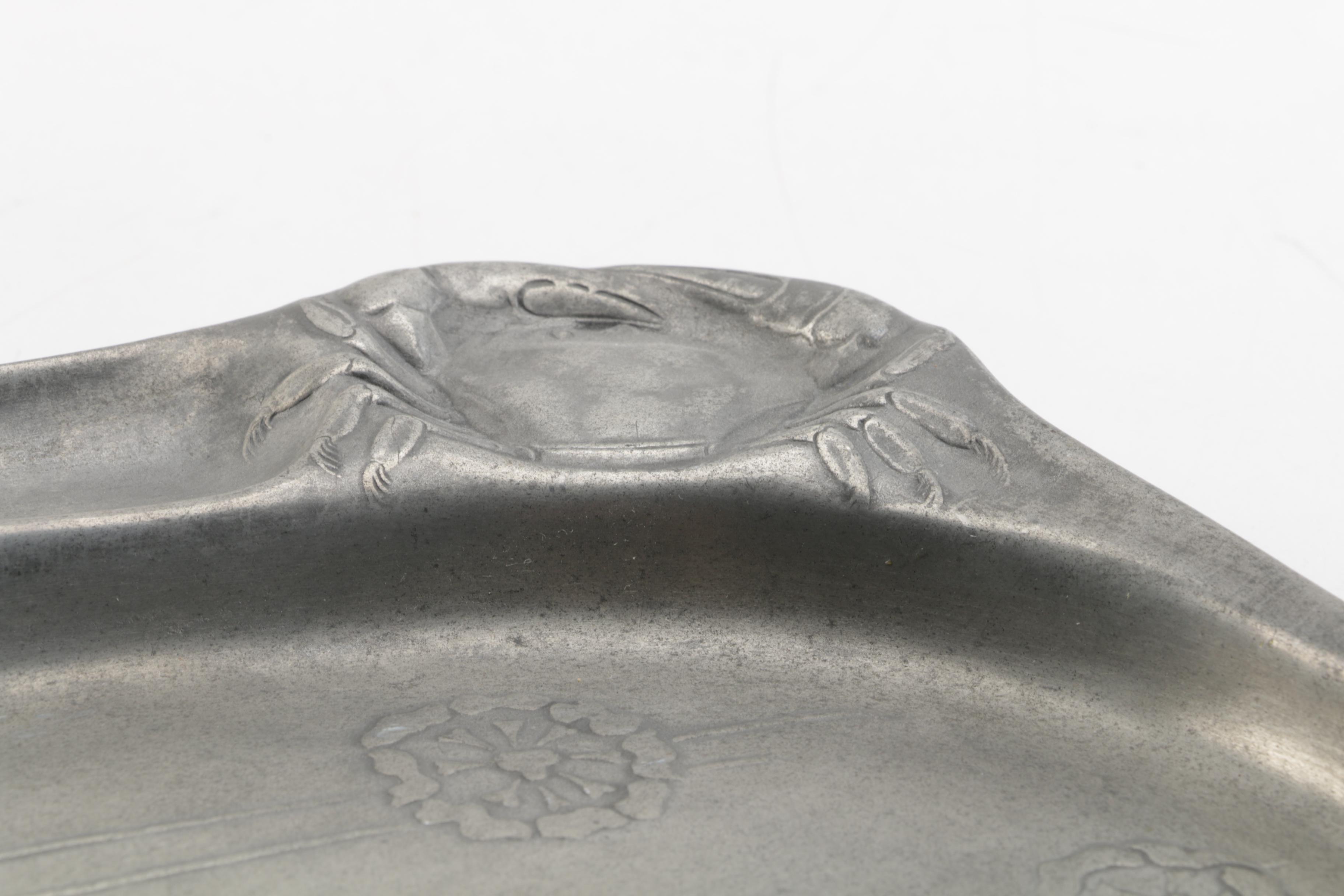 Vintage Kayserzinn Pewter Serving Dish with Silver Plate and Metal Serveware