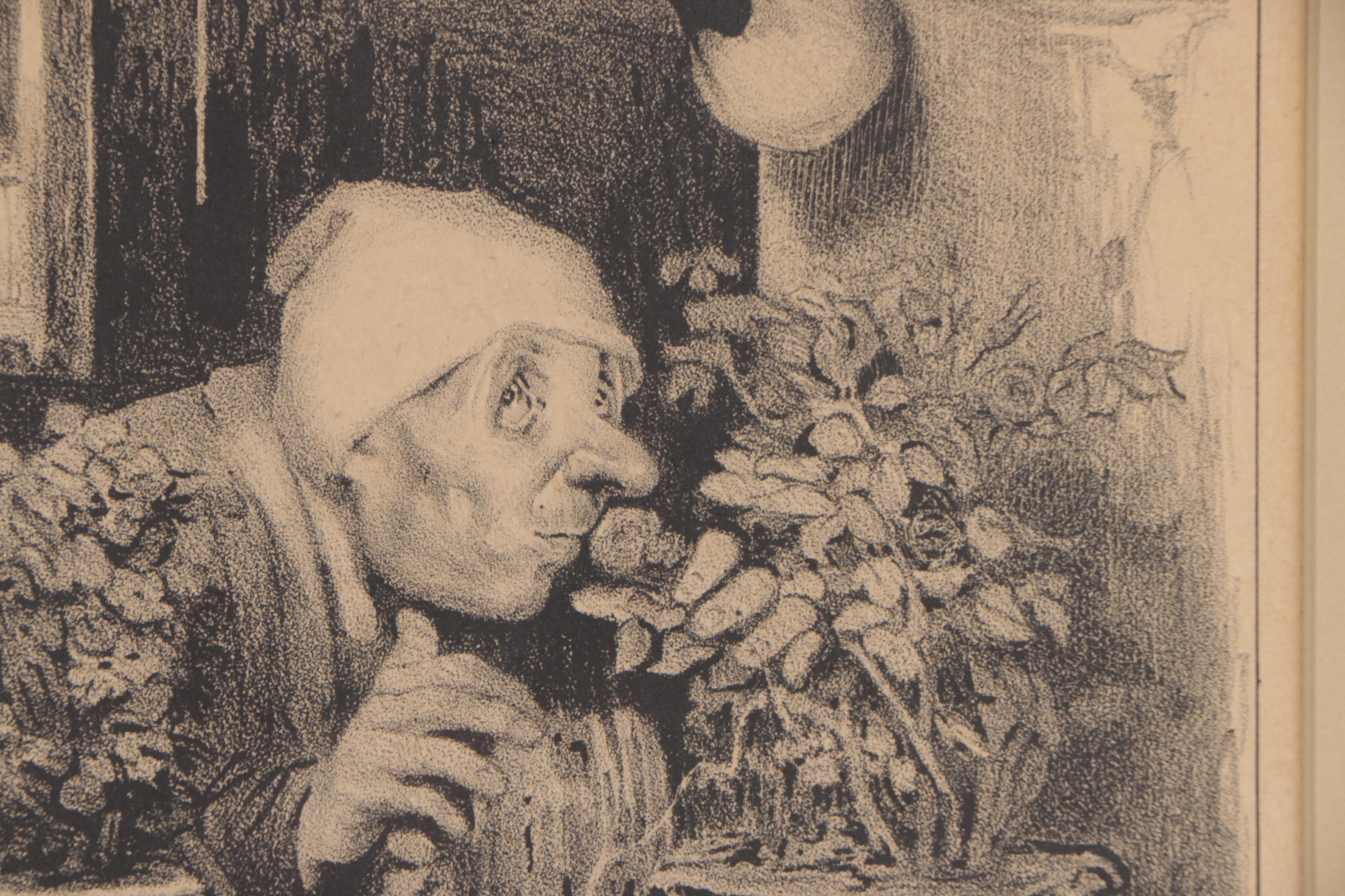 Lithographs After Honore Daumier "L'Odorat" and "Le Toucher"