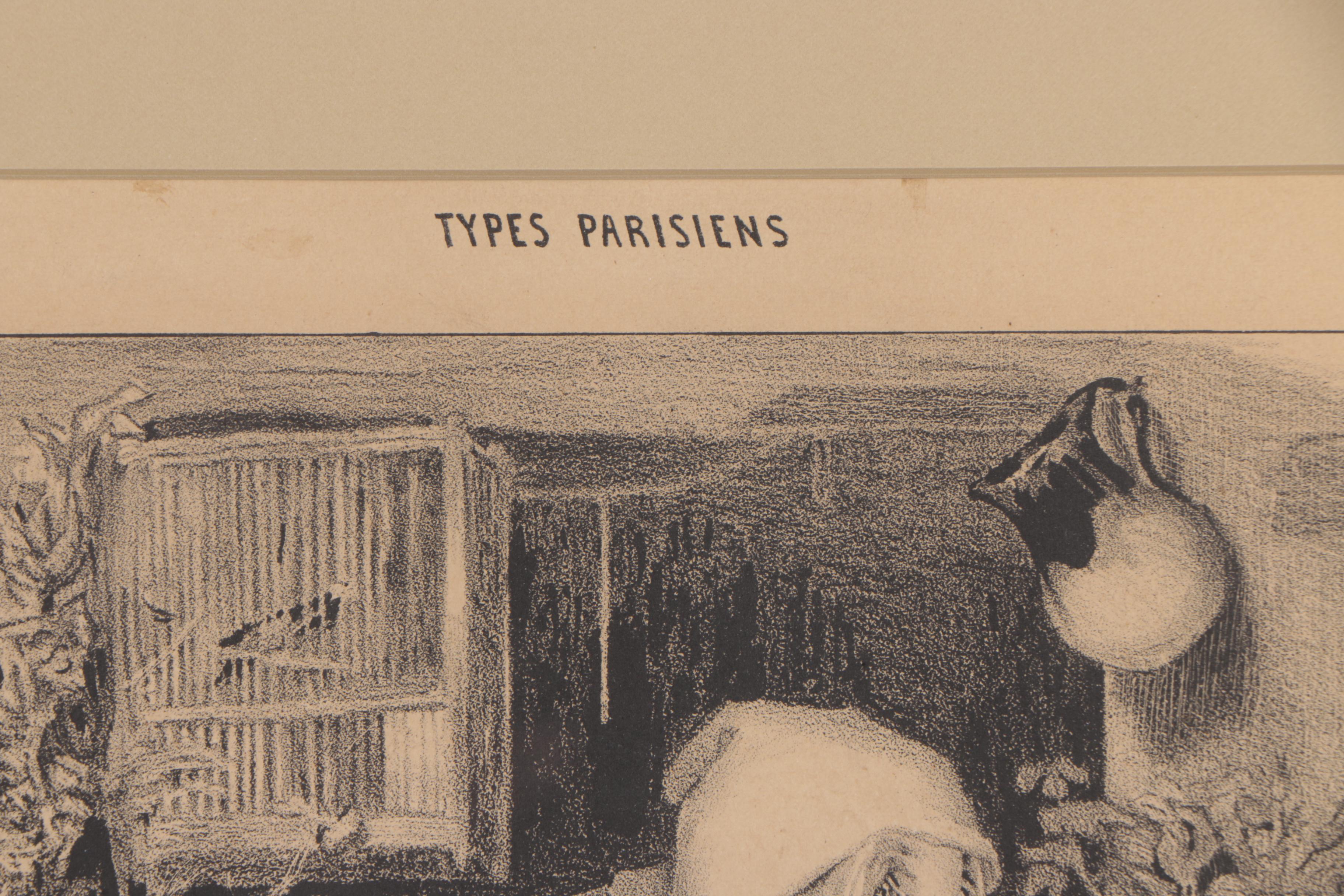 Lithographs After Honore Daumier "L'Odorat" and "Le Toucher"