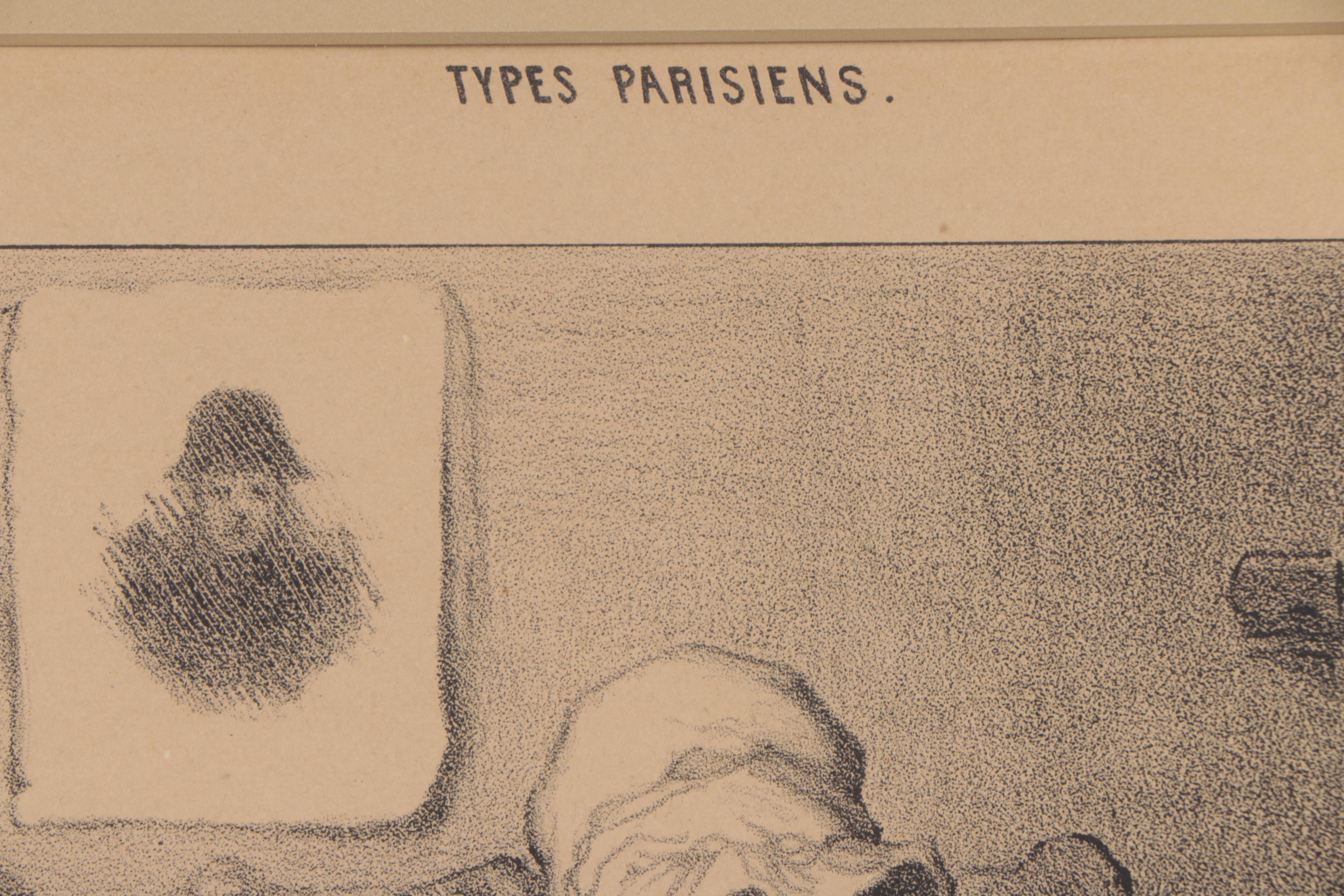 Lithographs After Honore Daumier "L'Odorat" and "Le Toucher"
