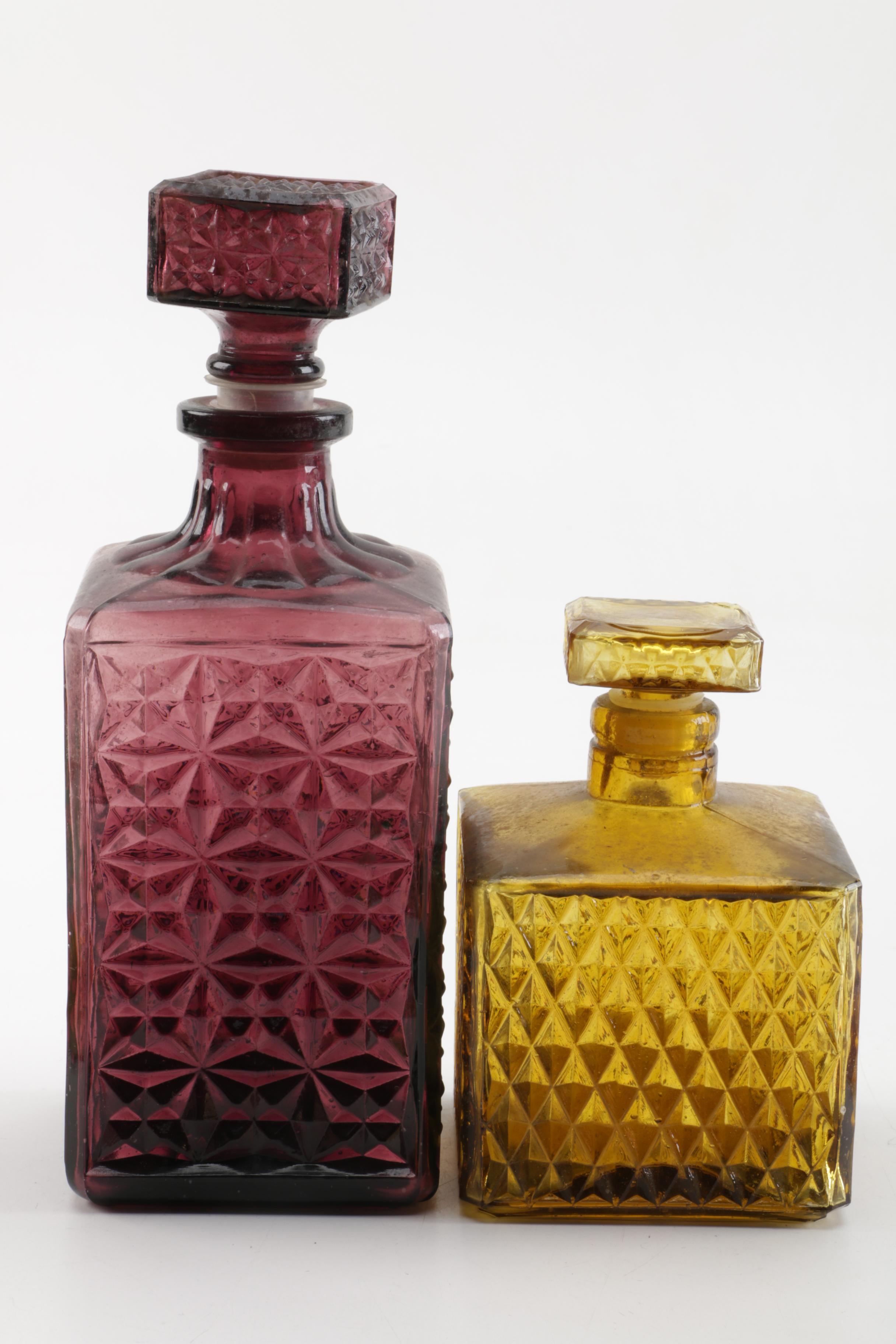 Glass Candleholders and Decanters