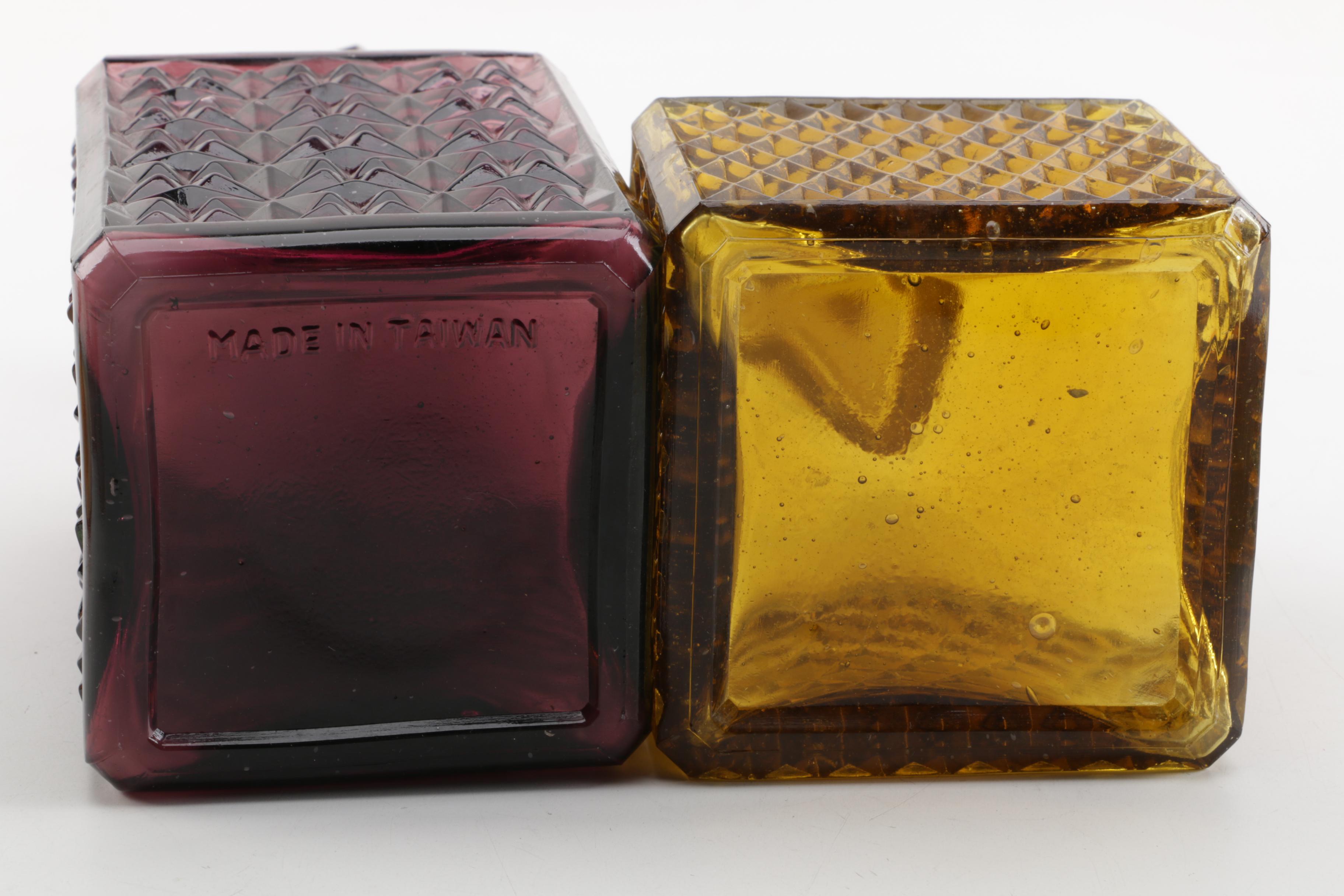 Glass Candleholders and Decanters