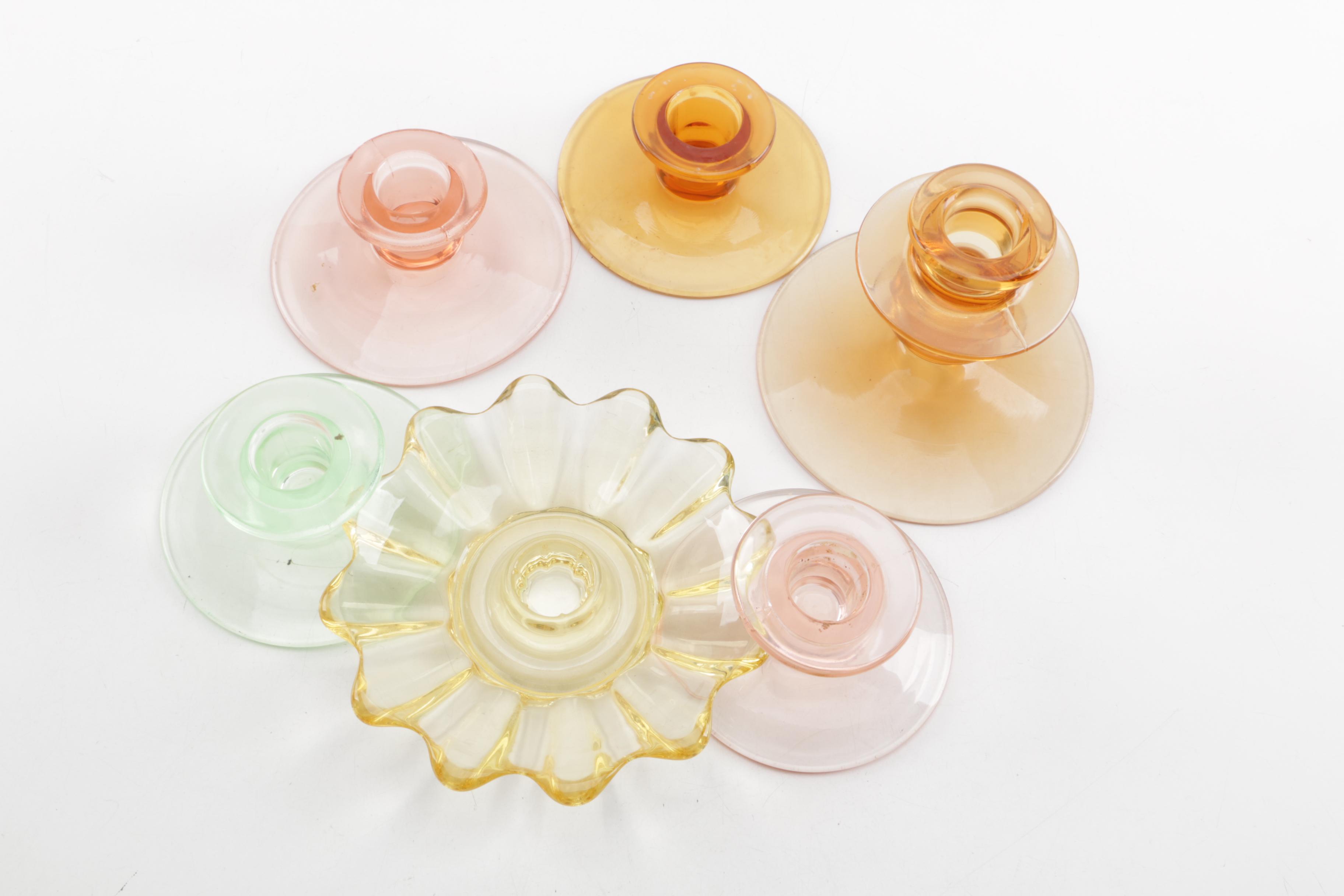 Glass Candleholders and Decanters