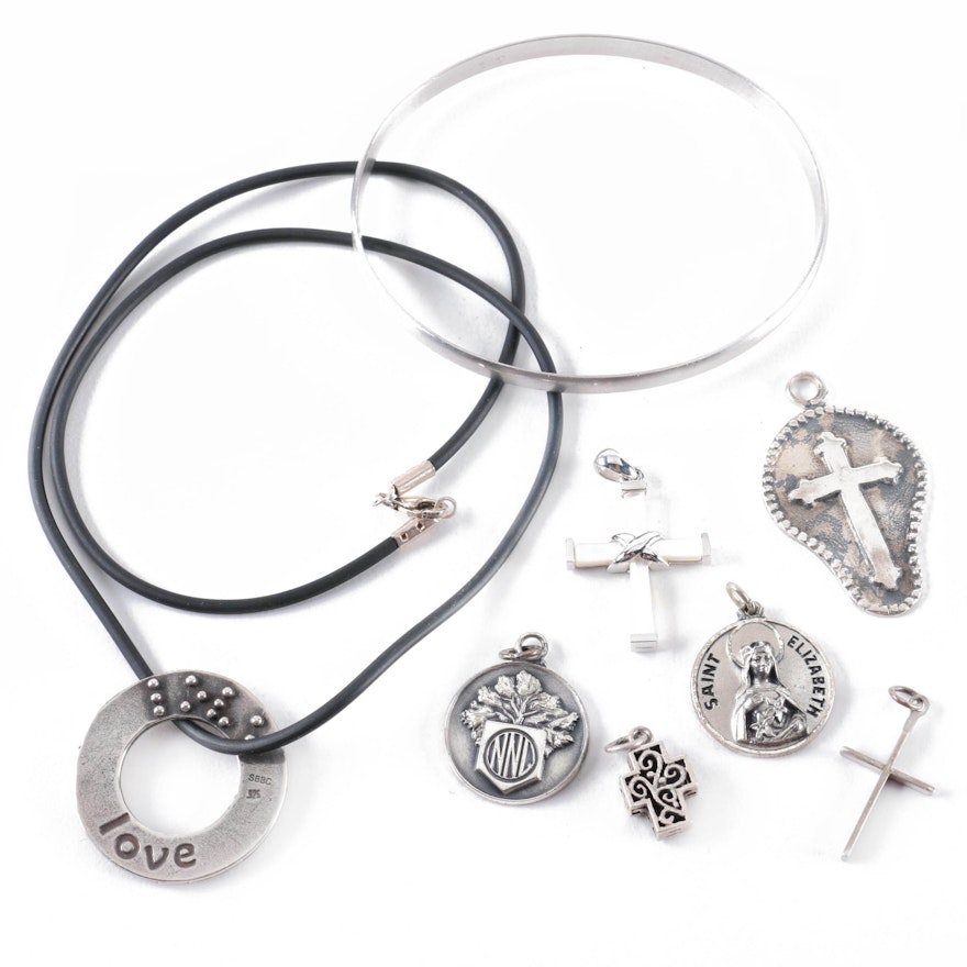 Sterling Silver Necklaces, Bracelets and Religious Pendants