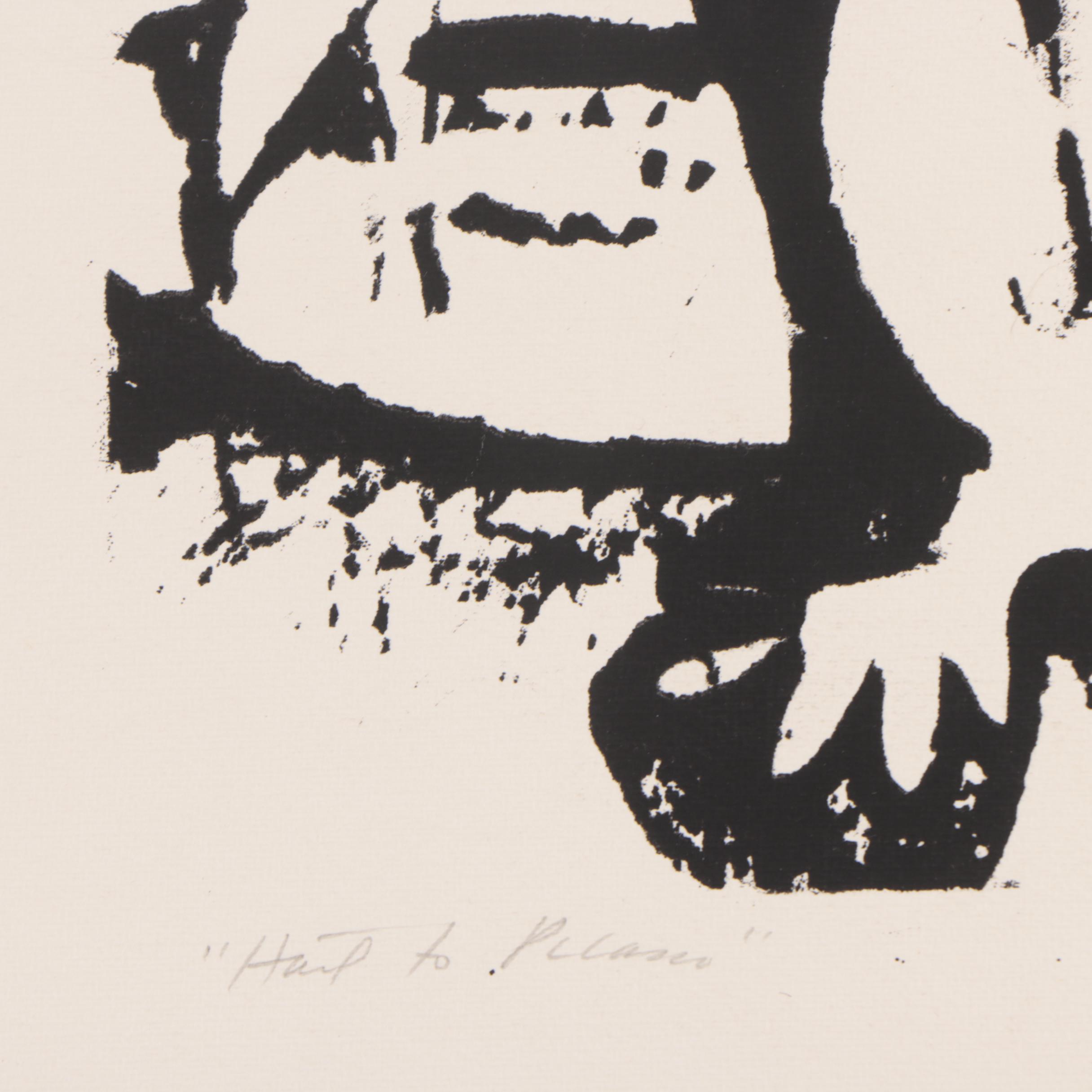 Abstract Serigraph Print "Hail to Picasso"