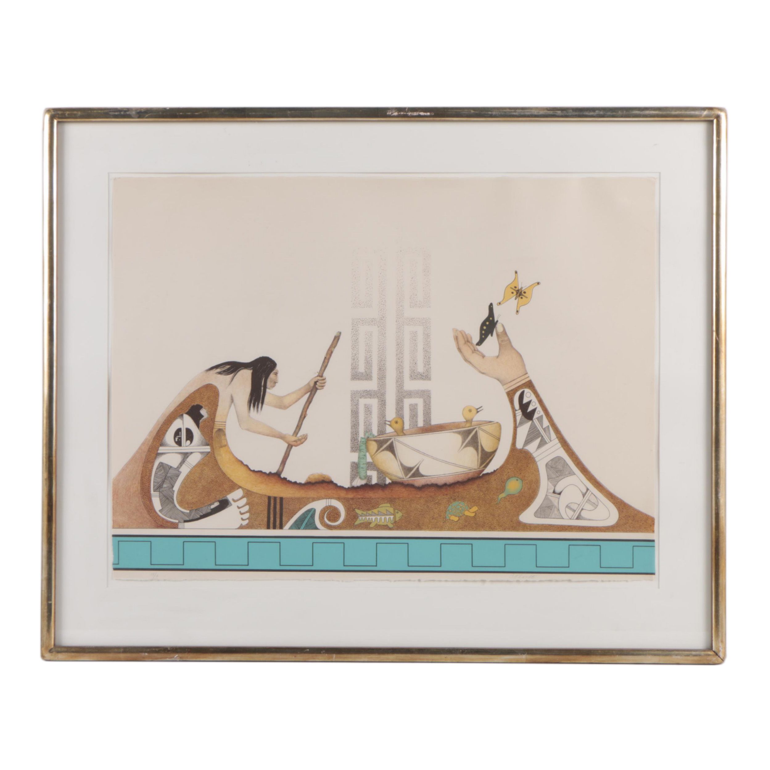 Charles Frederick Lovato Lithograph "Origins"