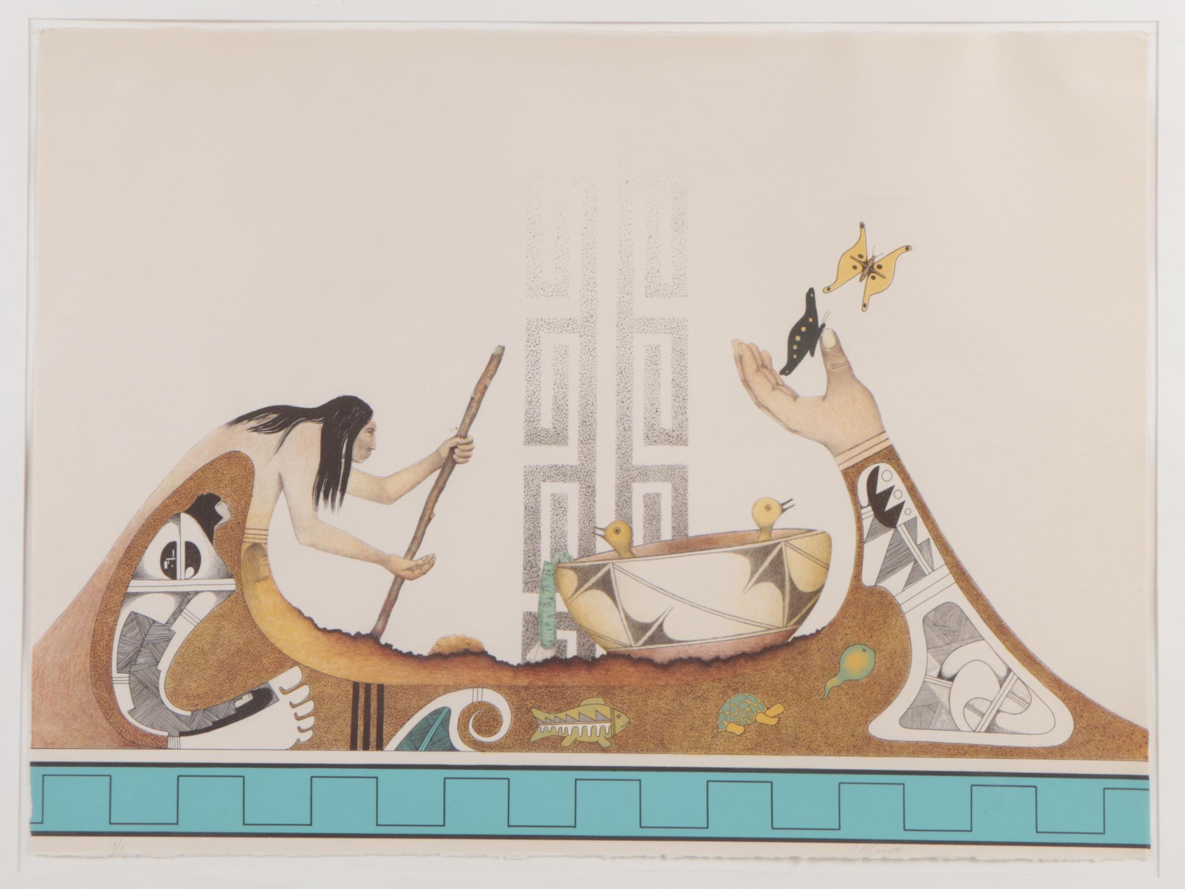 Charles Frederick Lovato Lithograph "Origins"