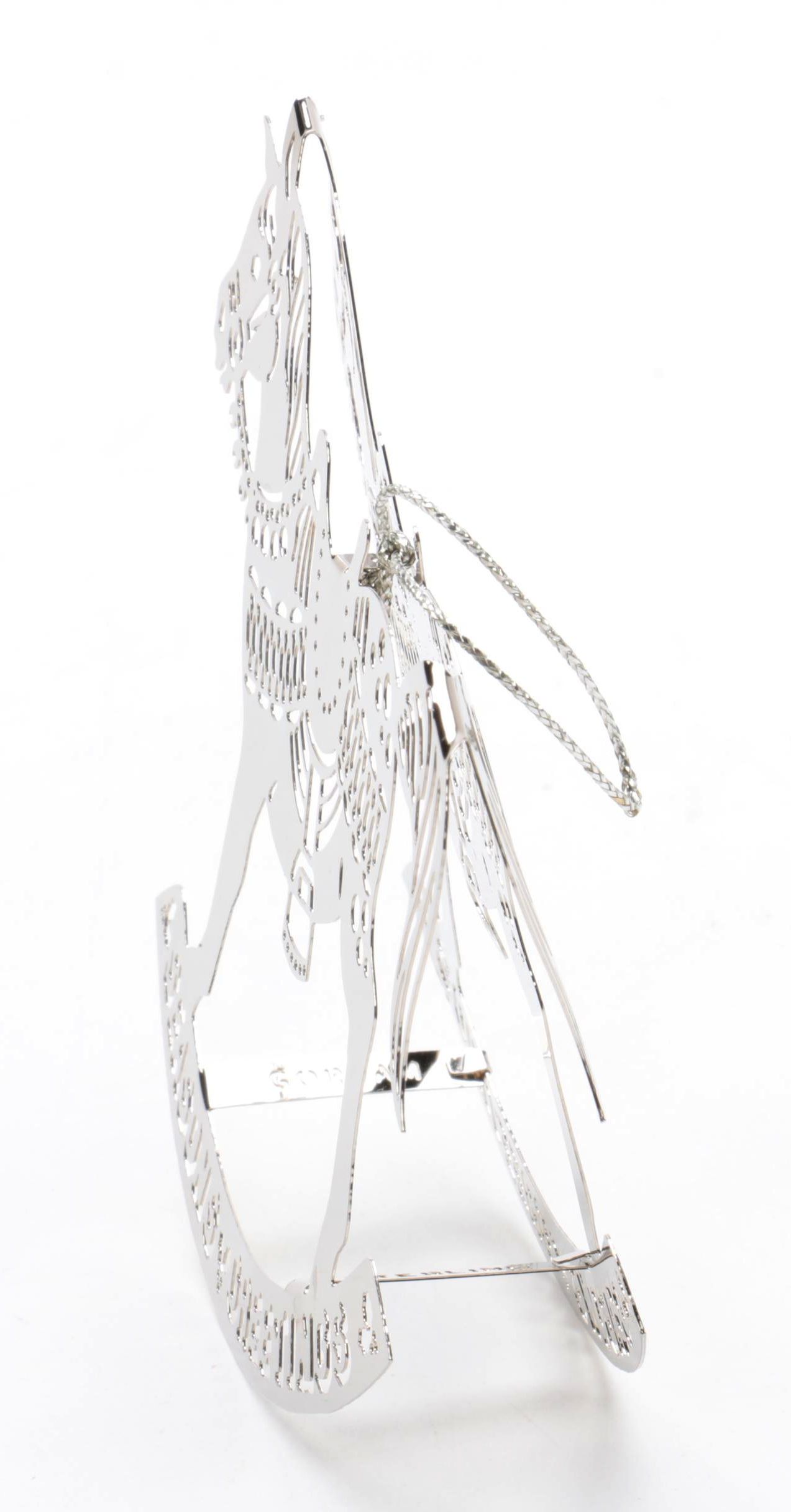 1979 Gorham "Pierced Christmas Ornaments" Sterling Silver Rocking Horse