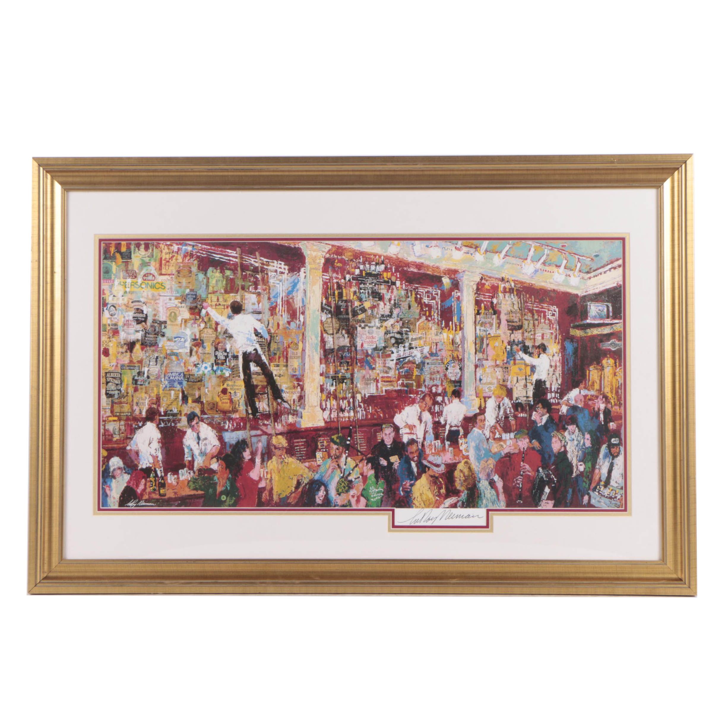 Leroy Neiman Offset Lithographic Print "Whiskey Bar"