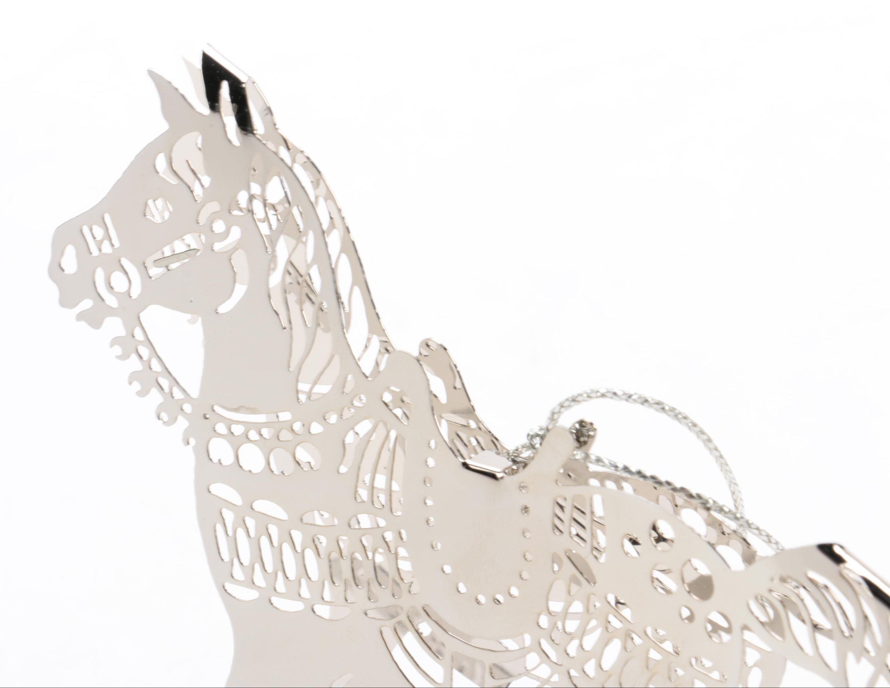 1979 Gorham "Pierced Christmas Ornaments" Sterling Silver Rocking Horse