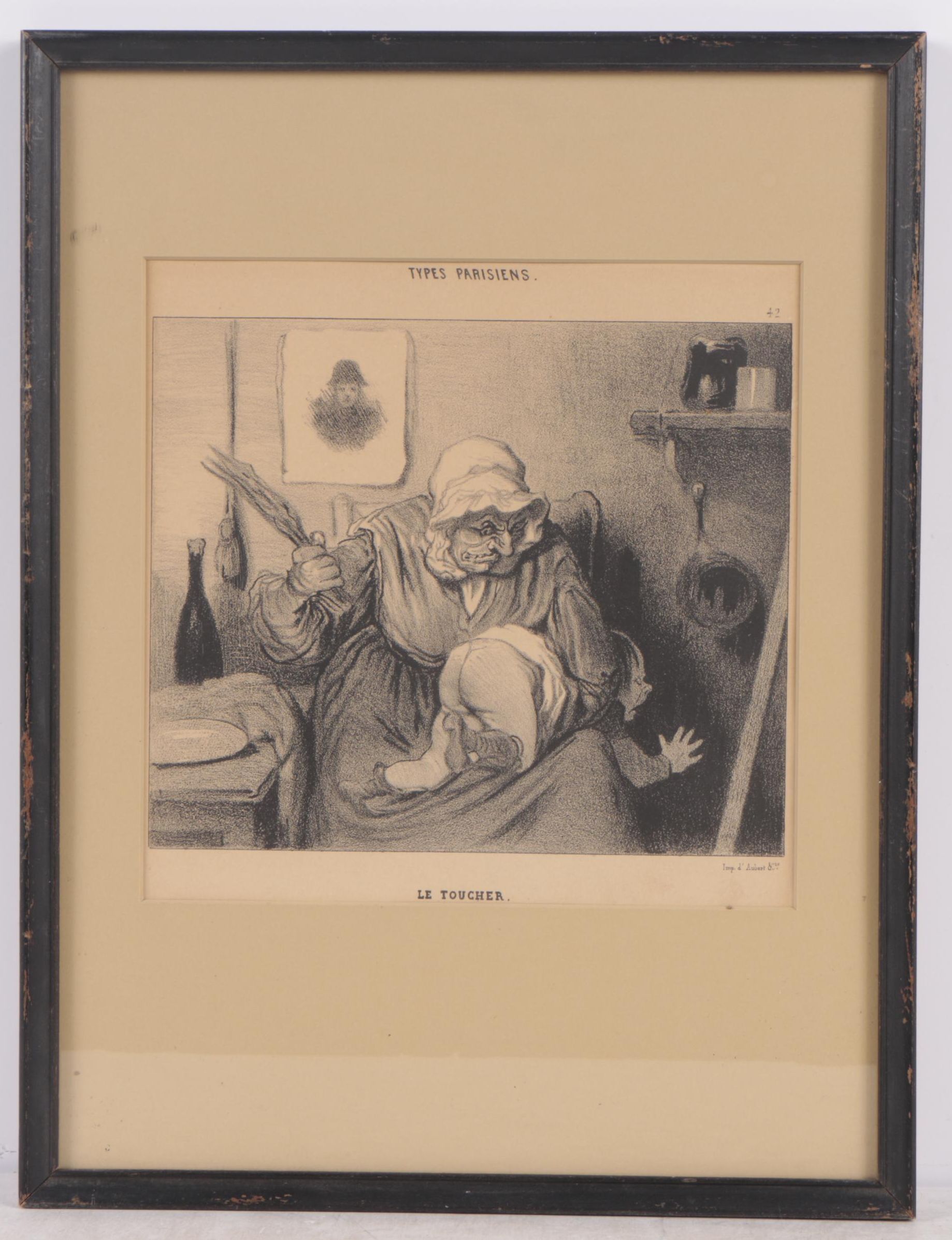 Lithographs After Honore Daumier "L'Odorat" and "Le Toucher"