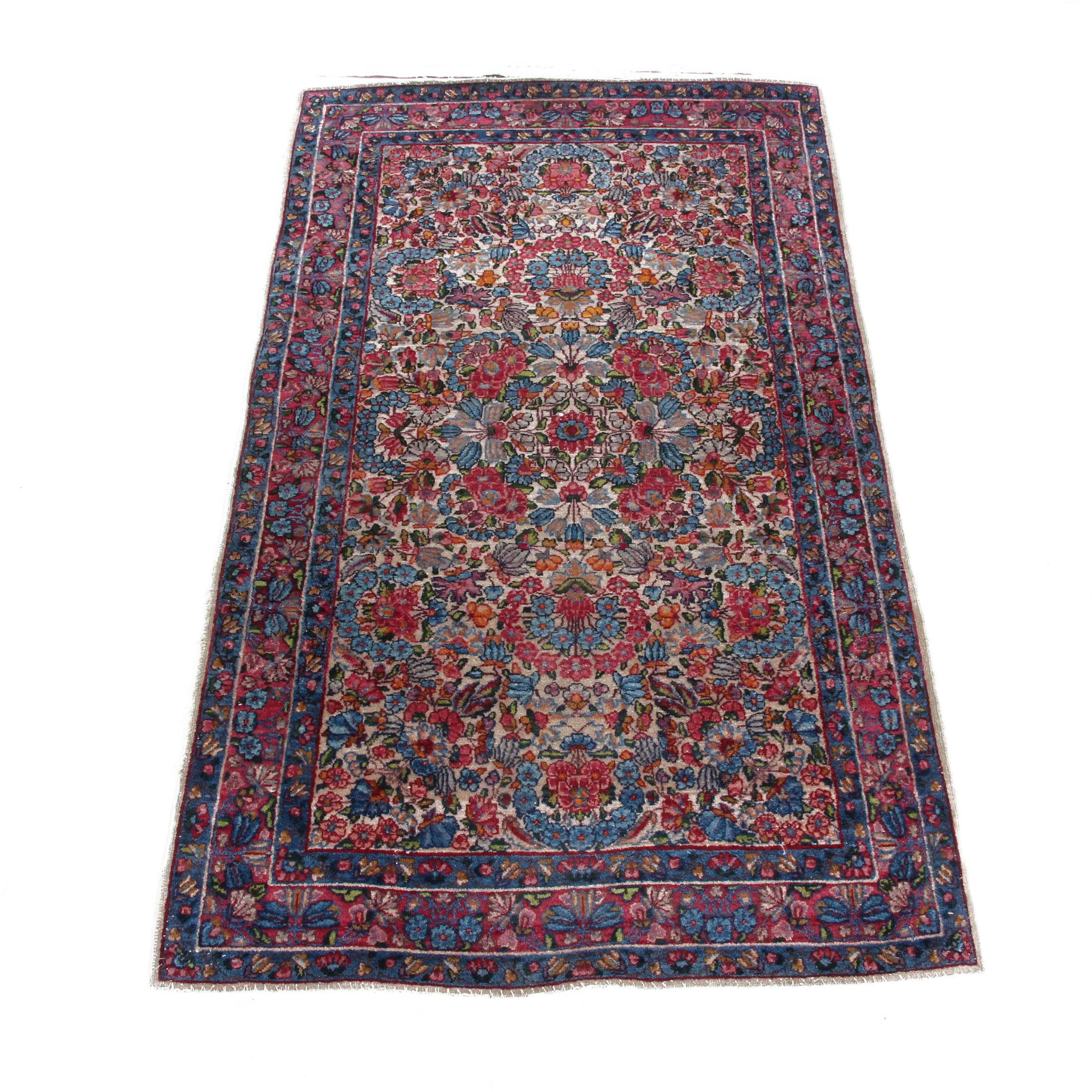 Semi-Antique Hand-Knotted Persian Wool Area Rug