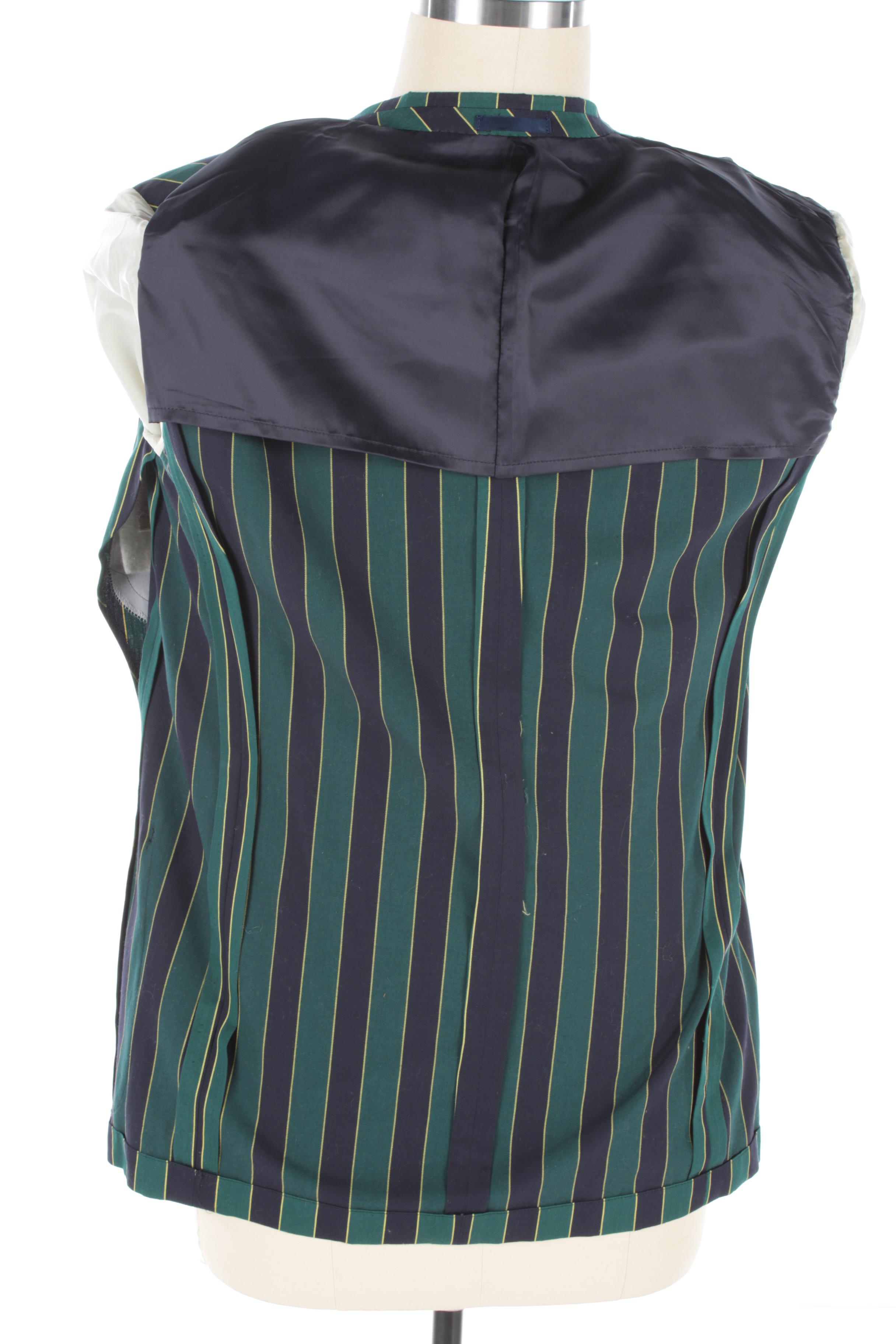 Men's Vintage Harrods Striped Cotton Blazer