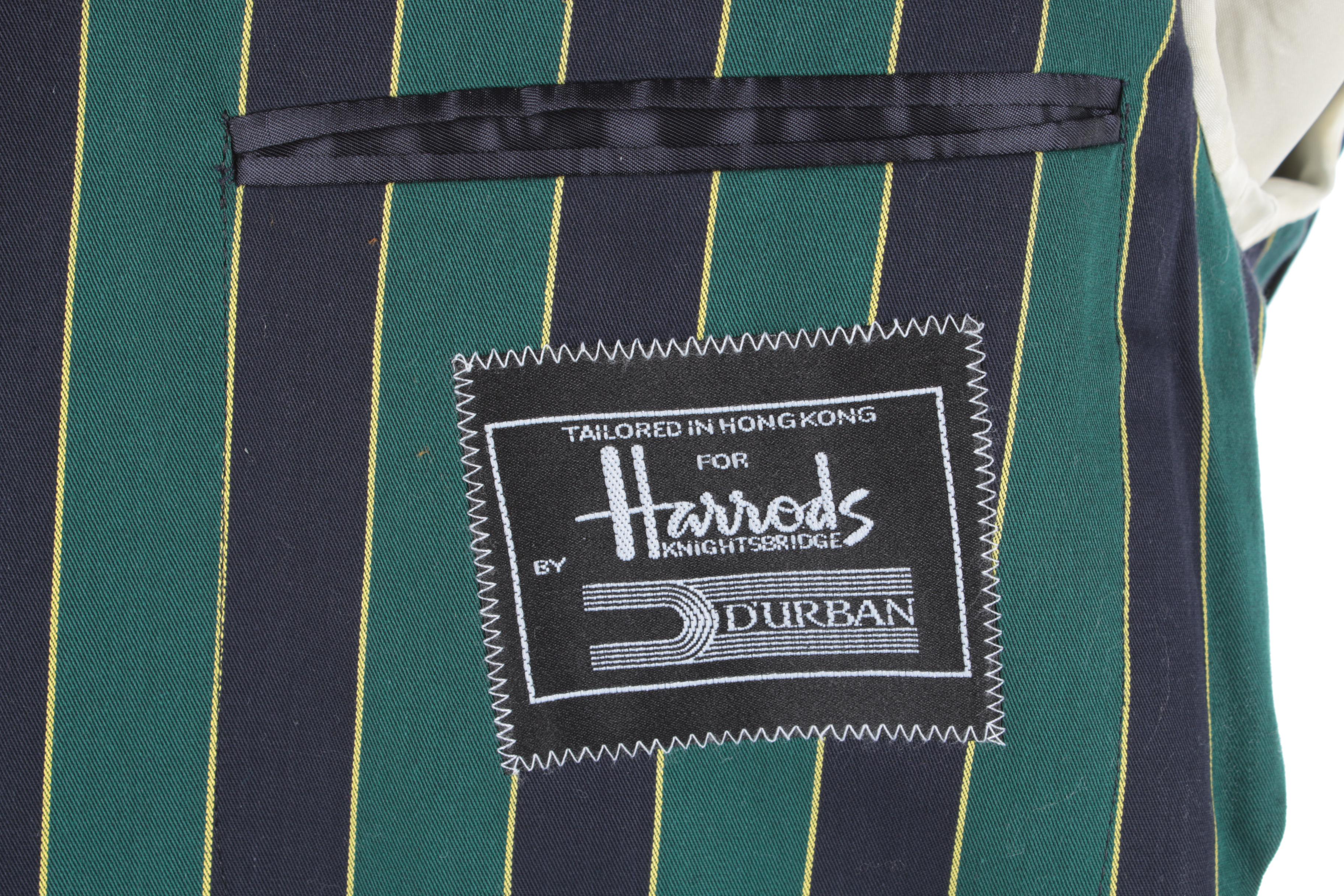 Men's Vintage Harrods Striped Cotton Blazer