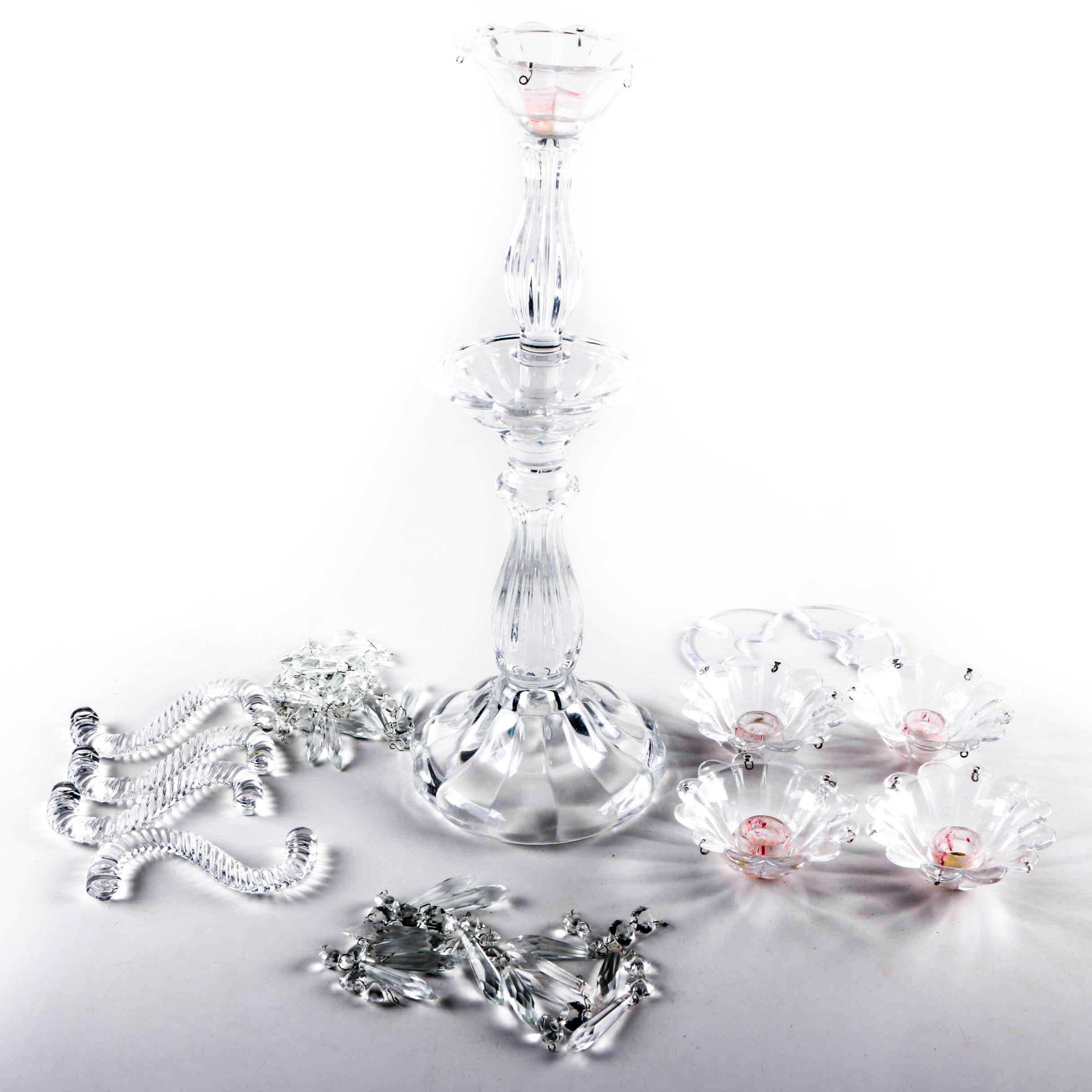 Crystal and Glass Candelabrum