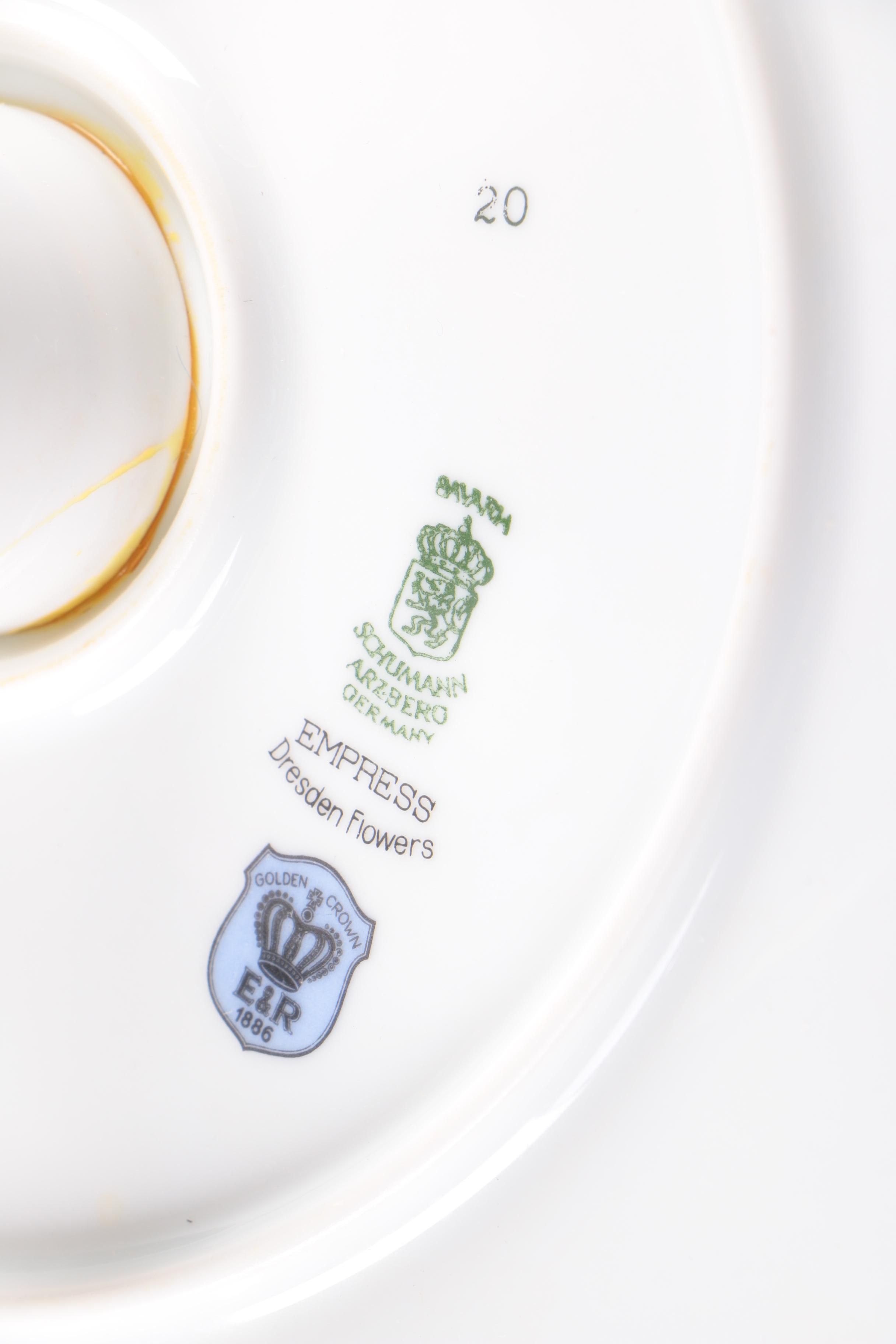 Schumann "Empress Dresden Flowers" Porcelain Tea Service