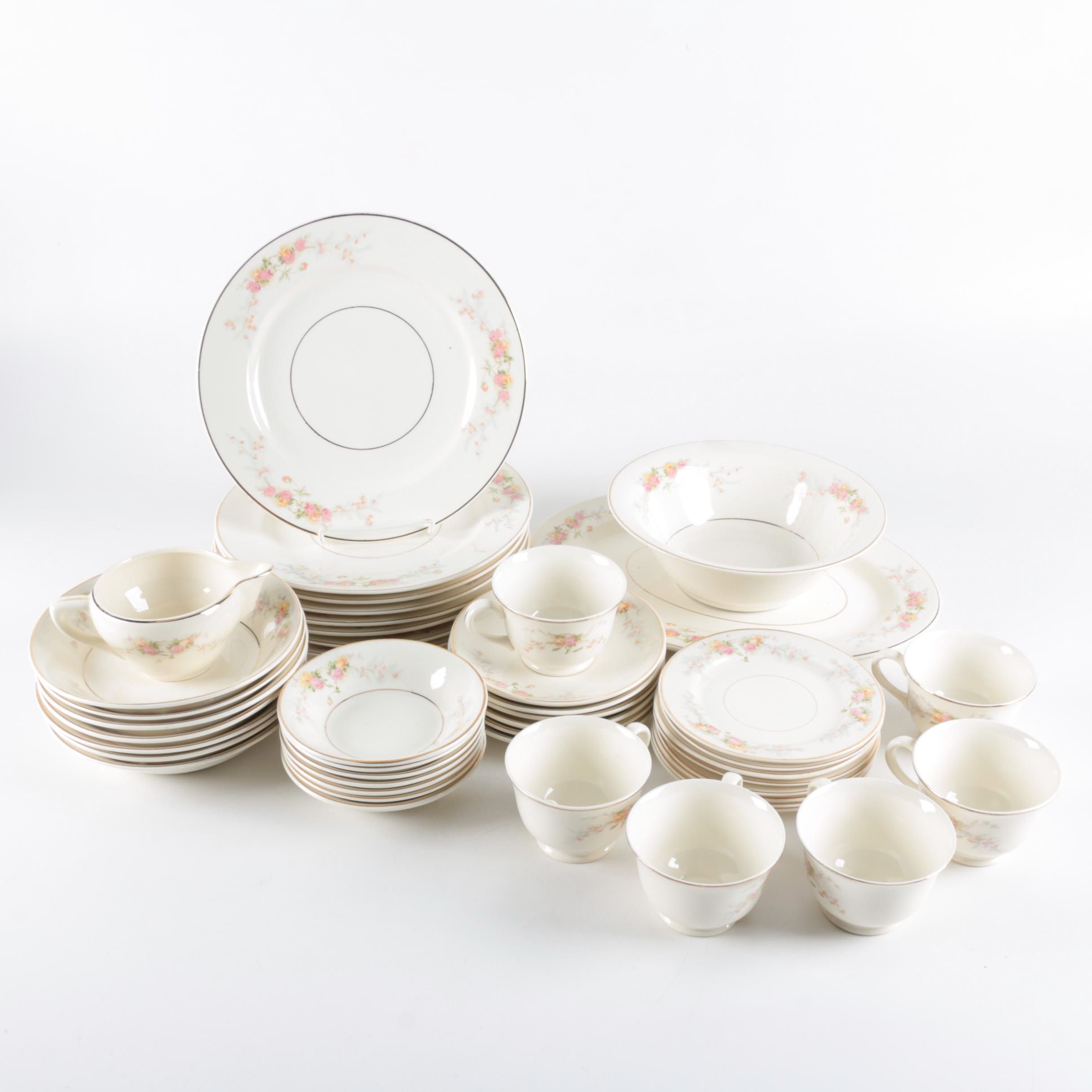 Vintage Harker Pottery "Sweetheart Rose" 22K Gold Dinnerware 1940s