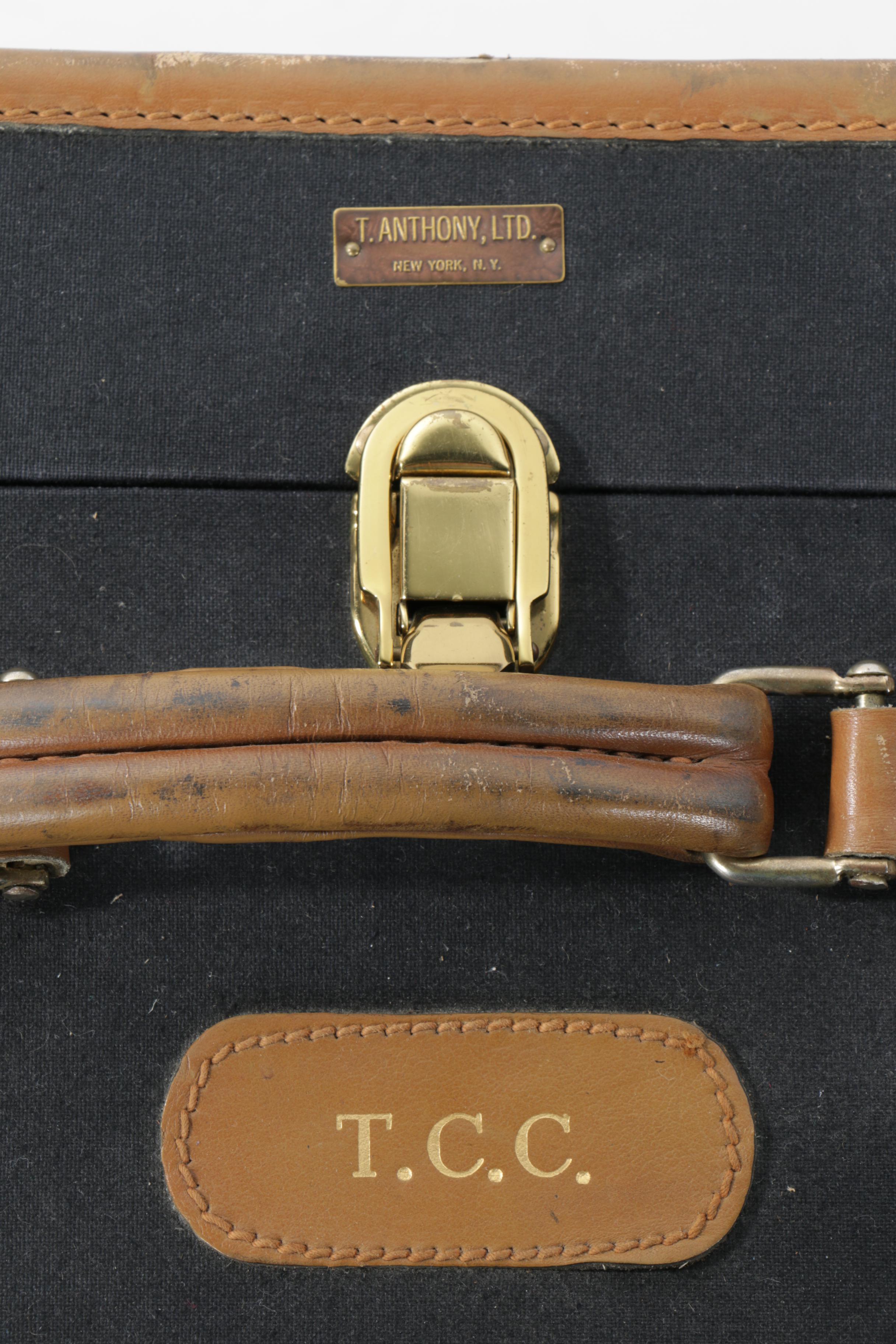 Vintage T. Anthony Ltd. Large Black Pullman Suitcases